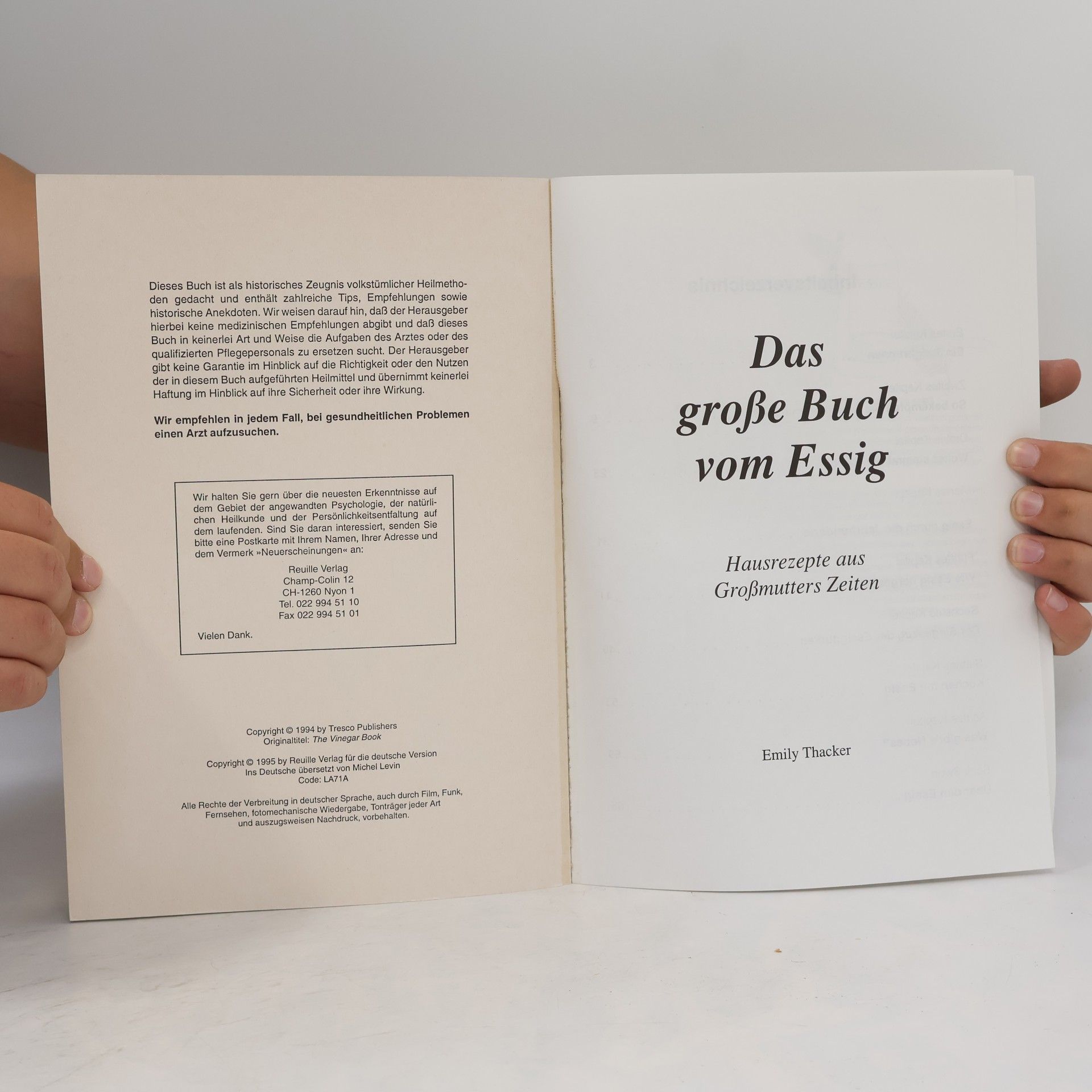 Emily Thacker Das große Buch vom Essig