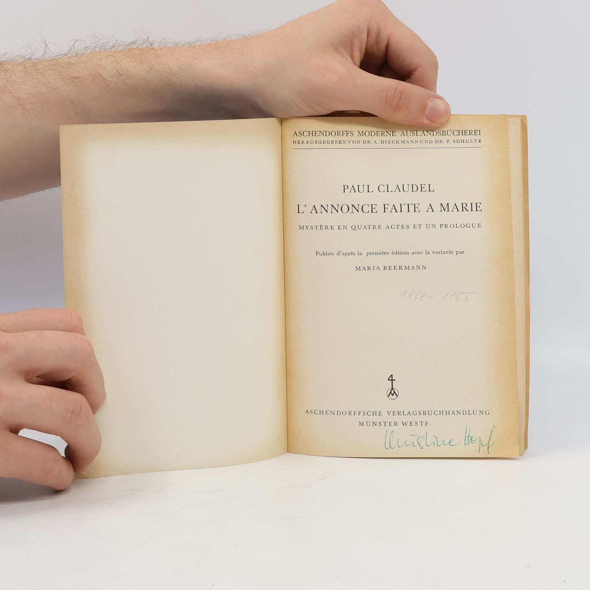 Paul Claudel L'Annonce faite à Marie
