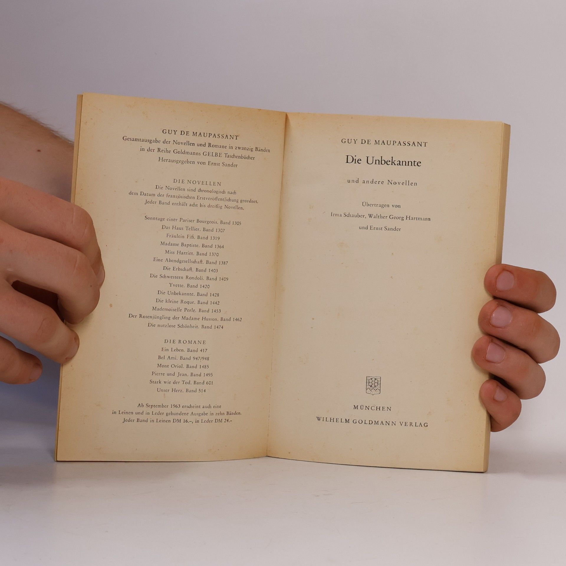 Guy de Maupassant Die Unbekannte