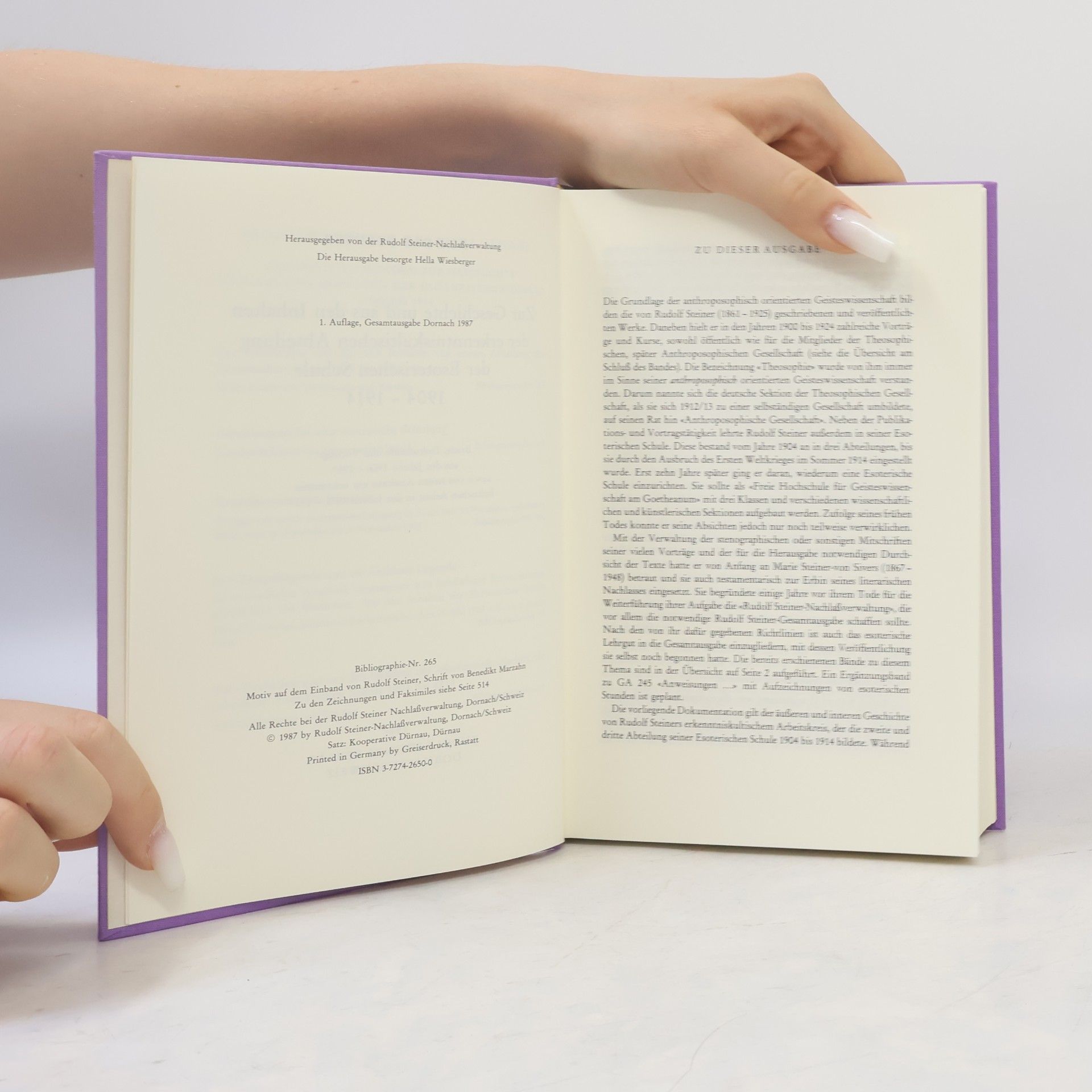 Rudolf Steiner Zur Geschichte und aus den Inhalten der erkenntniskultischen Abteilung der Esoterischen Schule 1904 - 1914