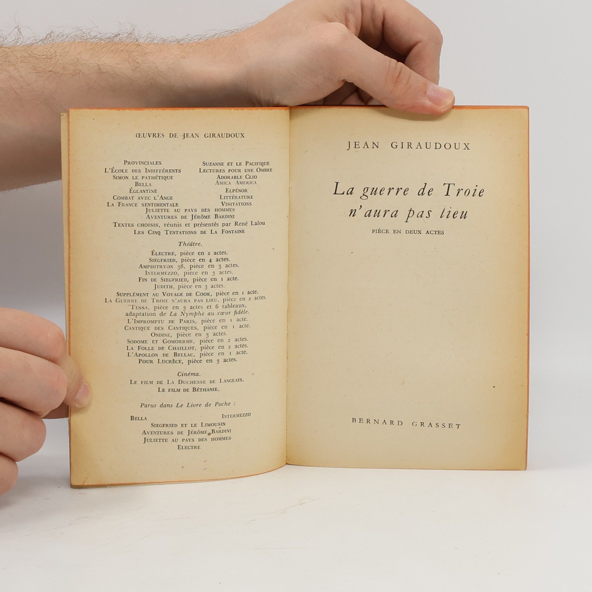 Jean Giraudoux La Guerre de Troie n'aura pas lieu