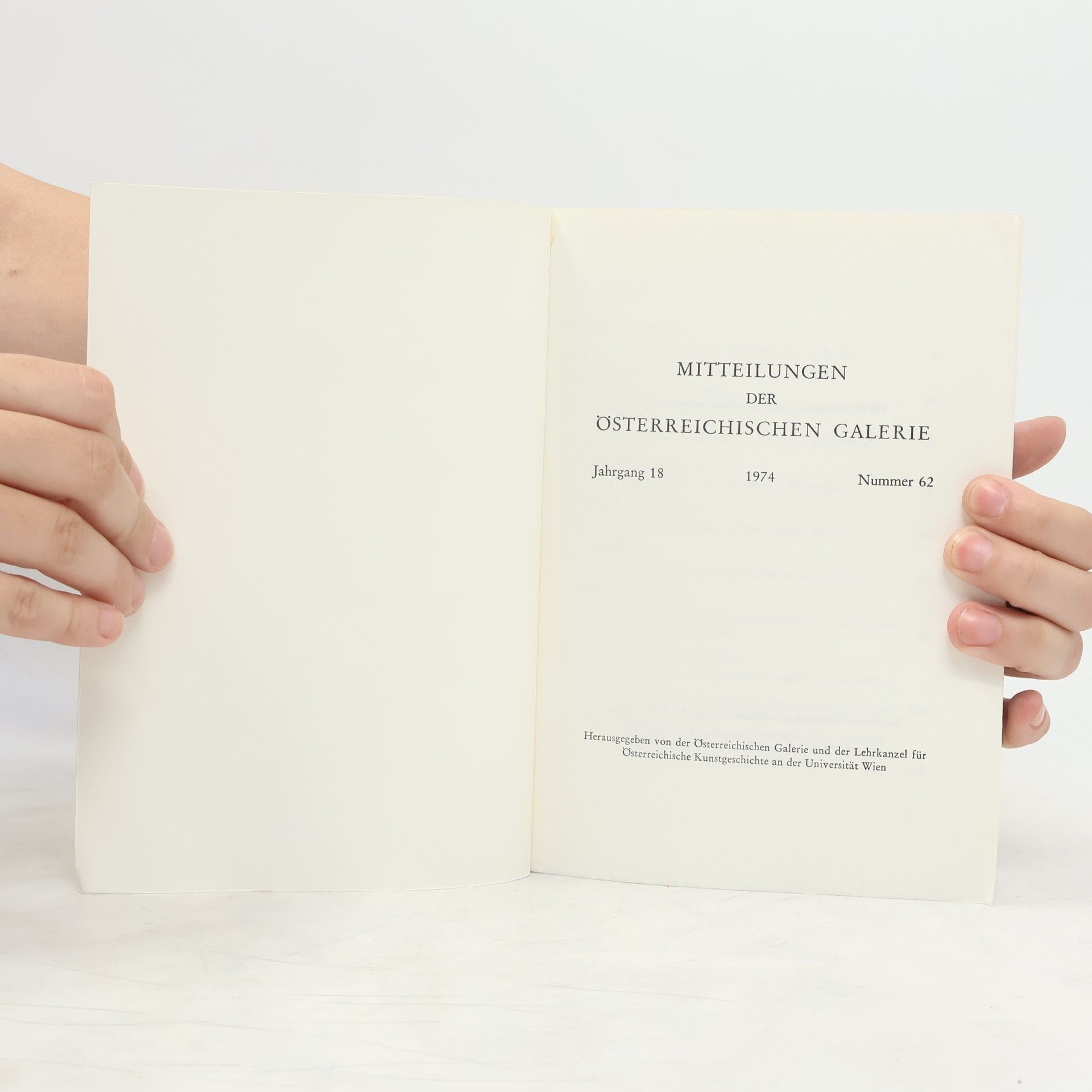 Autorenkollektiv Mitteilungen der Österreichischen Galerie 62