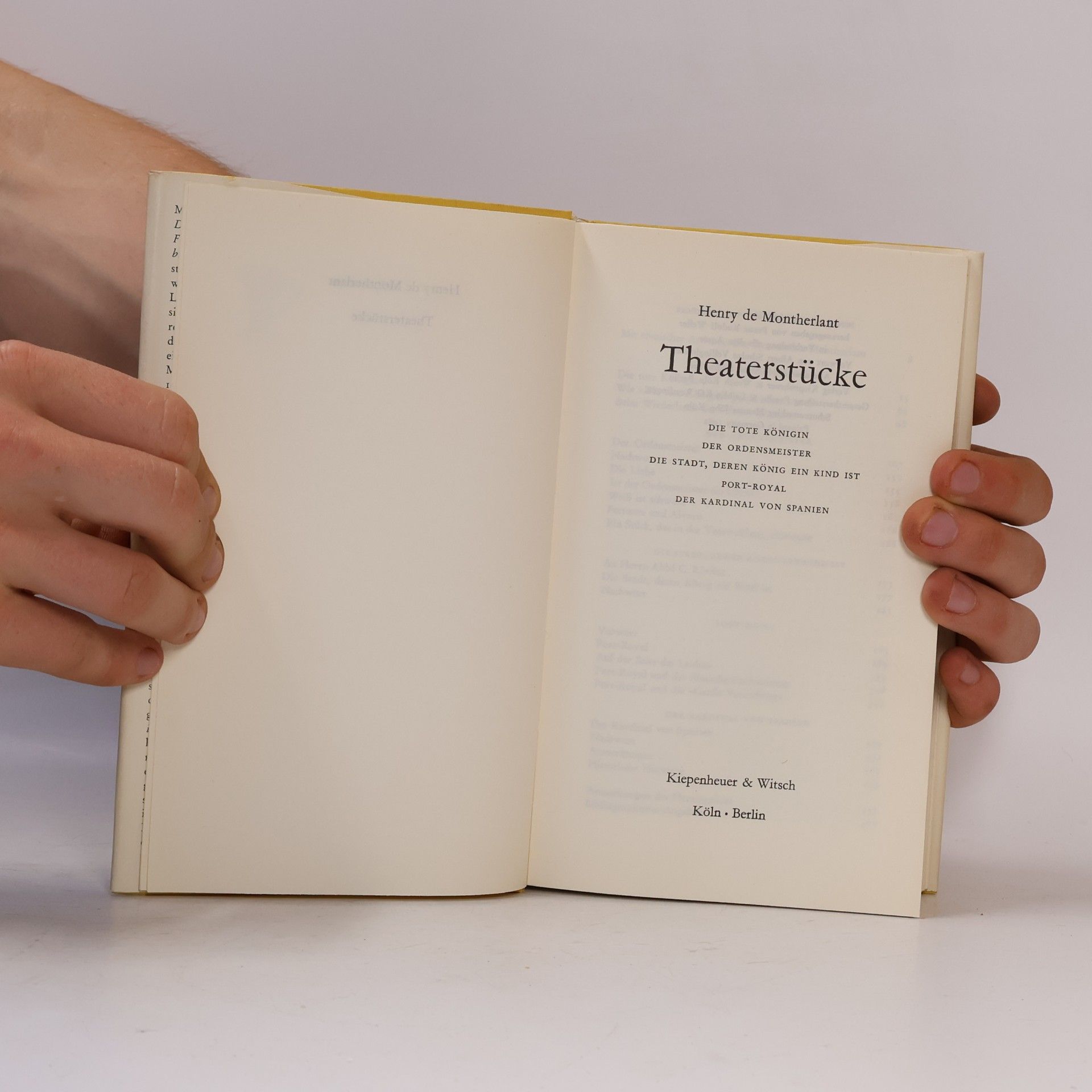 Henry de Montherlant Theaterstücke