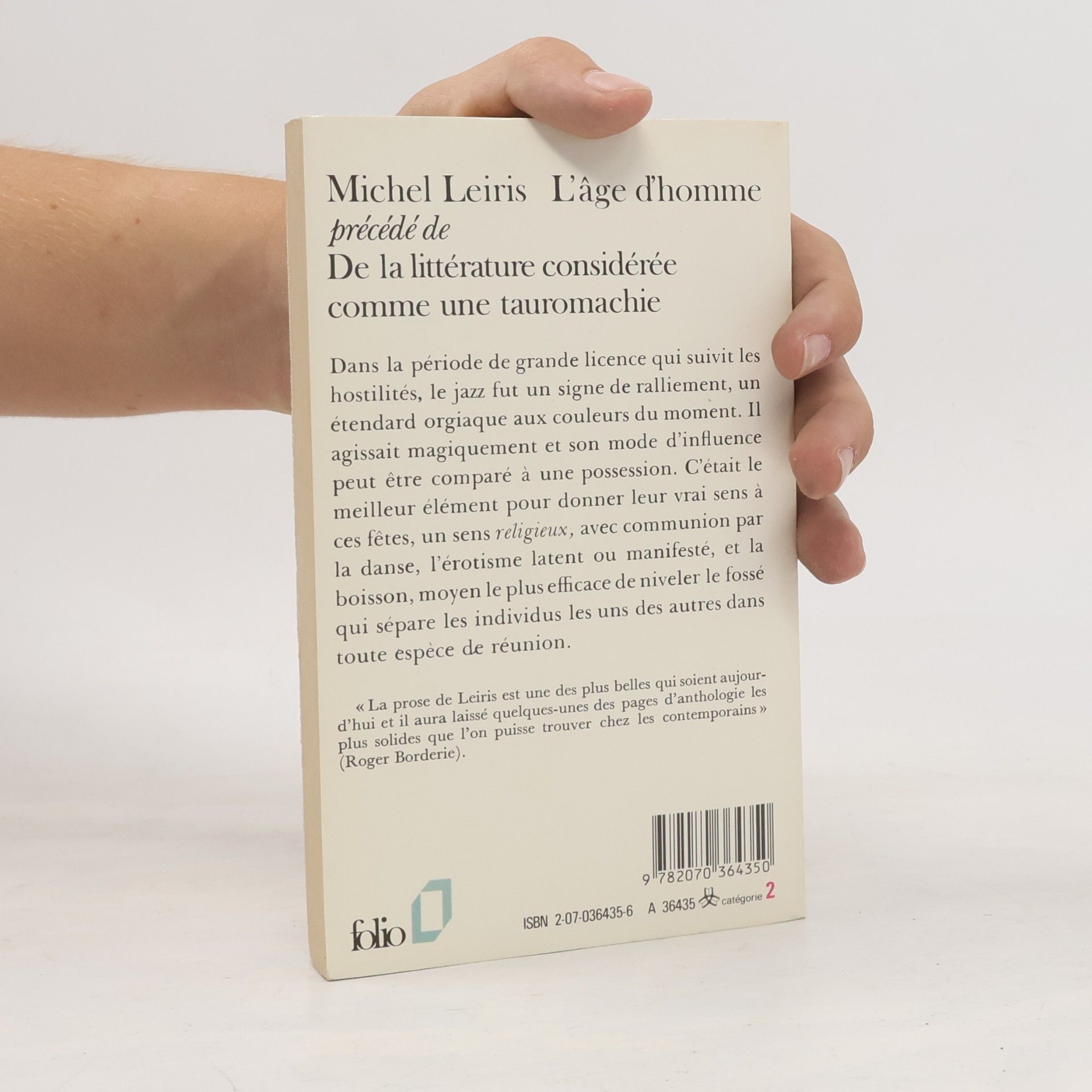 Michel Leiris L'age d'homme
