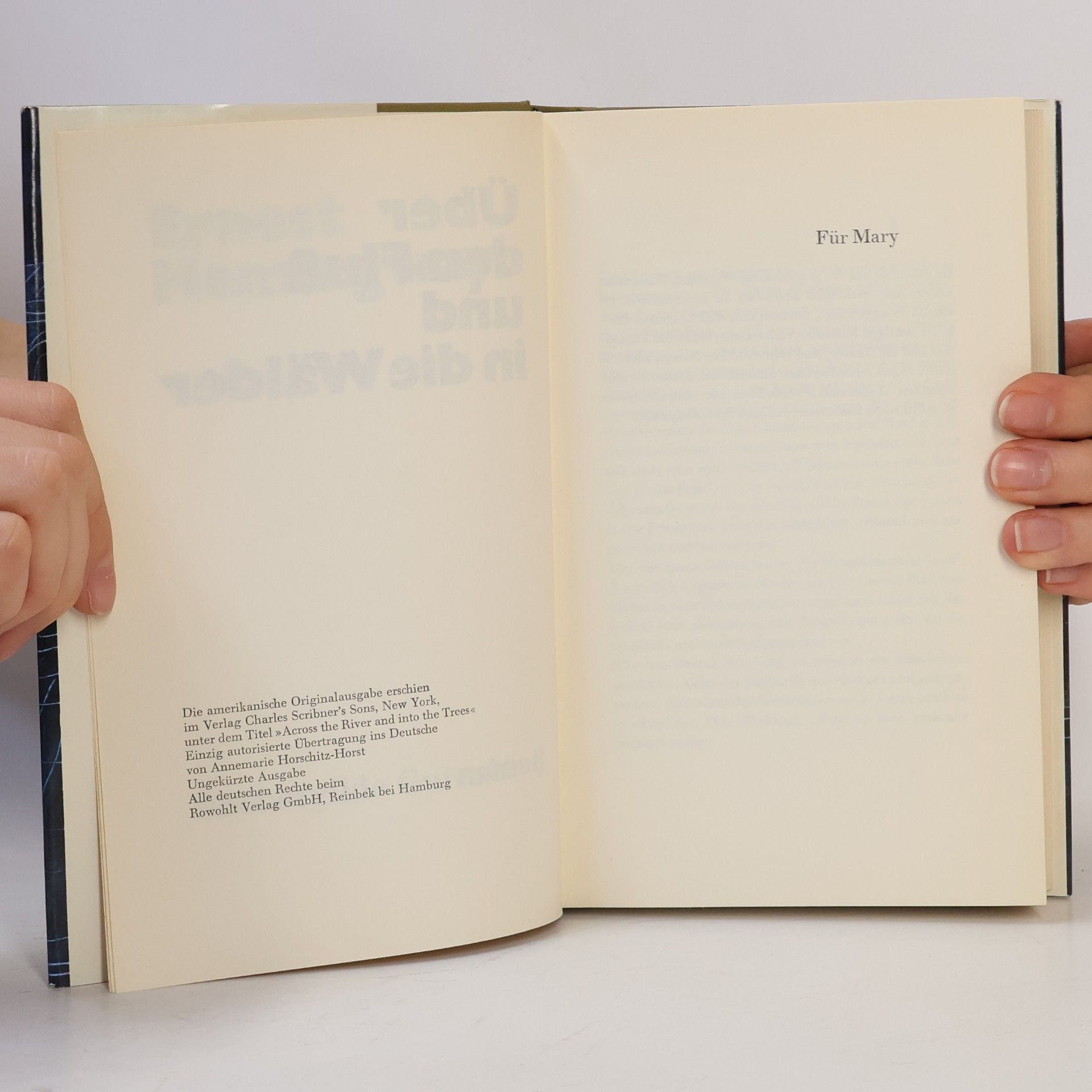 Ernest Hemingway Über den Fluß und in die Wälder