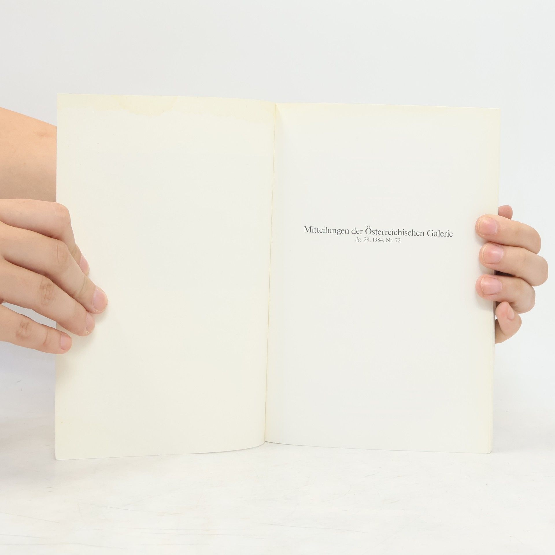 Autorenkollektiv Mitteilungen der Österreichischen Galerie 1984