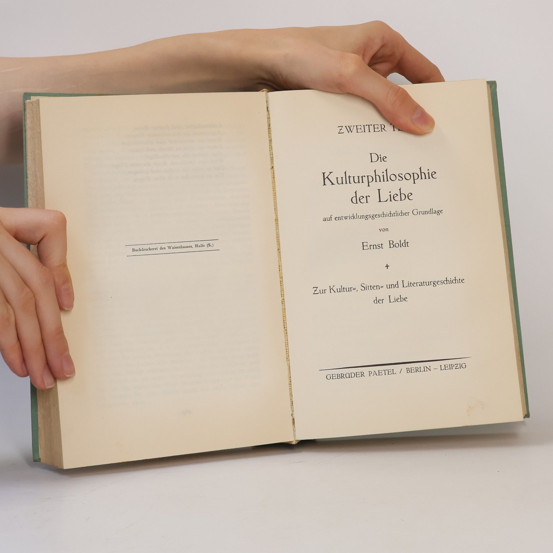 Ernst Boldt Die Philosophie der Liebe 1