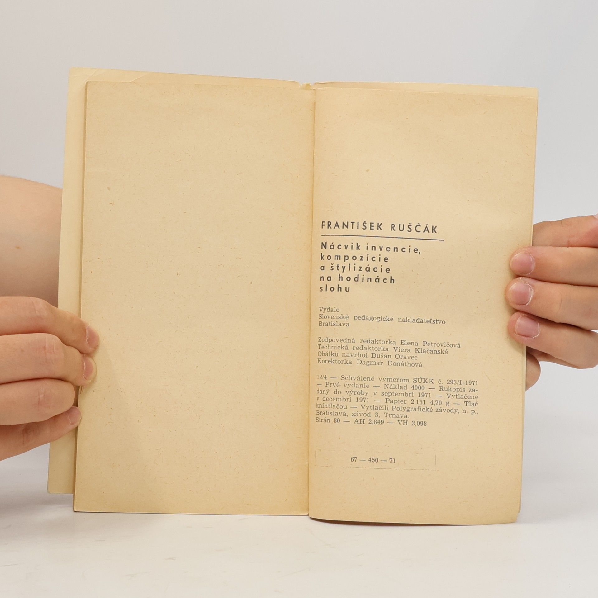 František Ruščák Nácvik invencie, kompozície a štylizácie na hodinách slohu