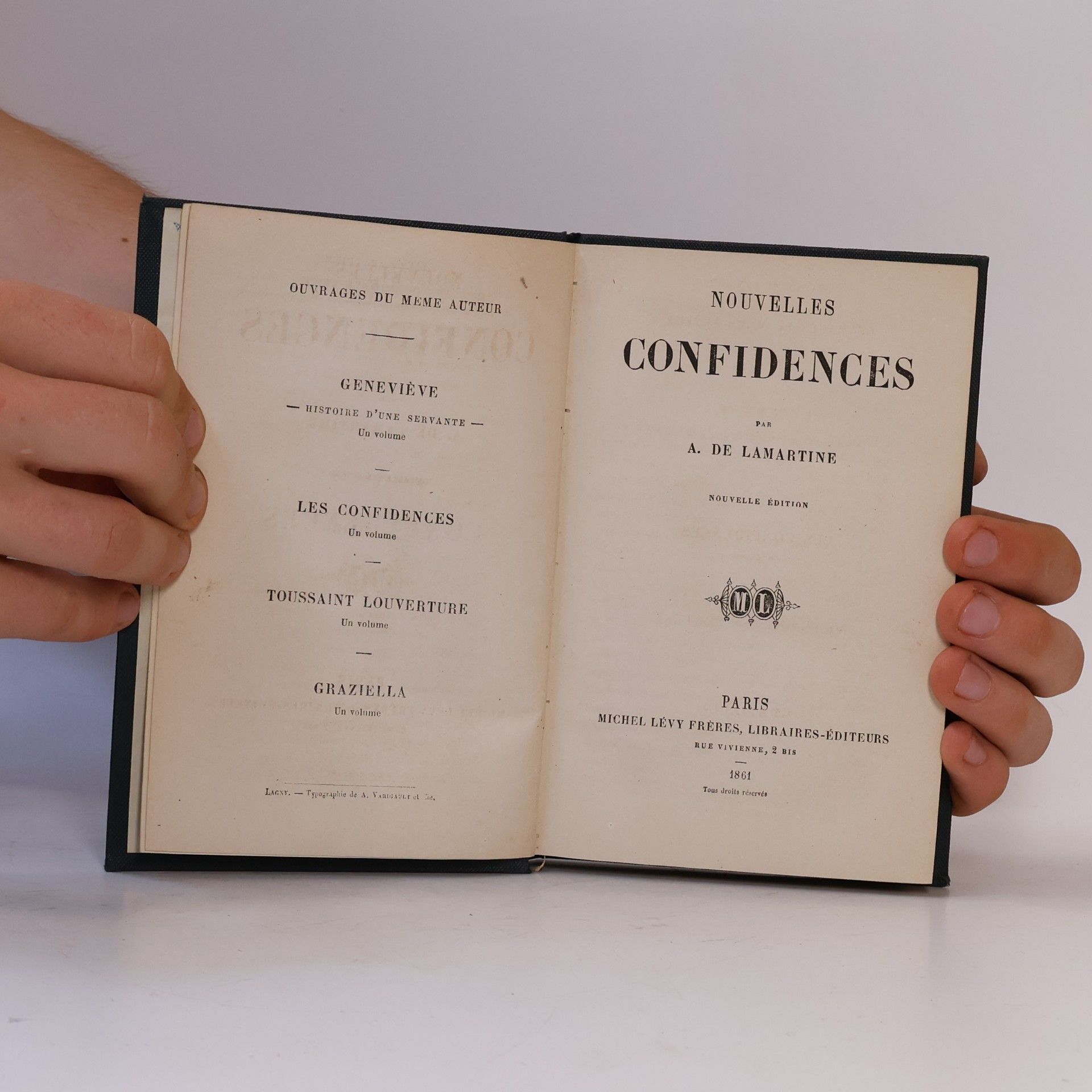 Alphonse de Lamartine Nouvelles Confidences