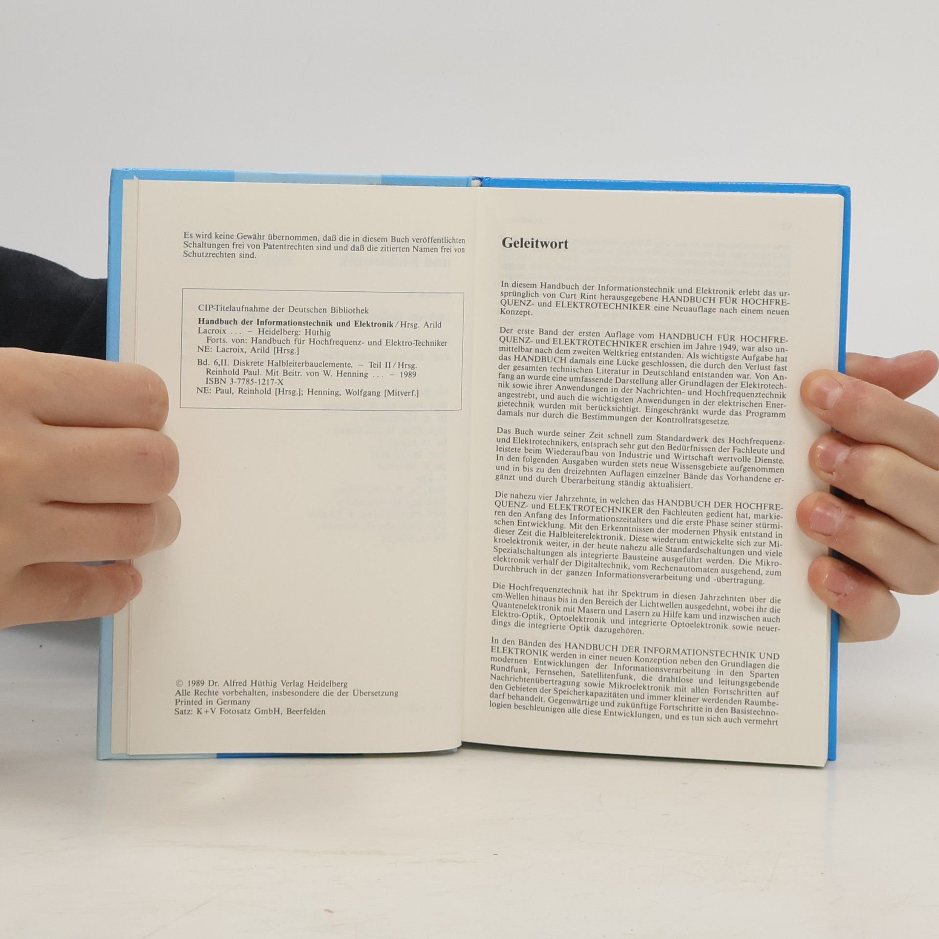 Arild Lacroix Handbuch der Informationstechnik und Elektronik. Band 6, Teil II