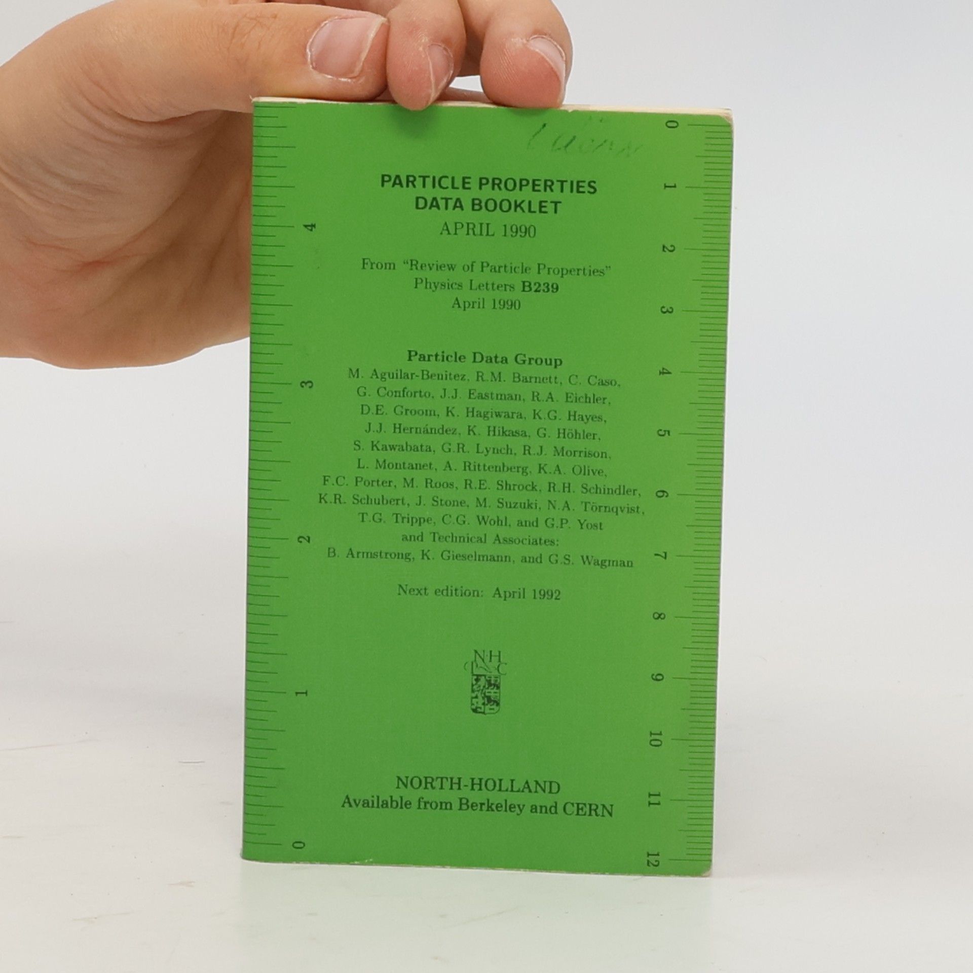 Auteurscollectief Particle Properties Data Booklet