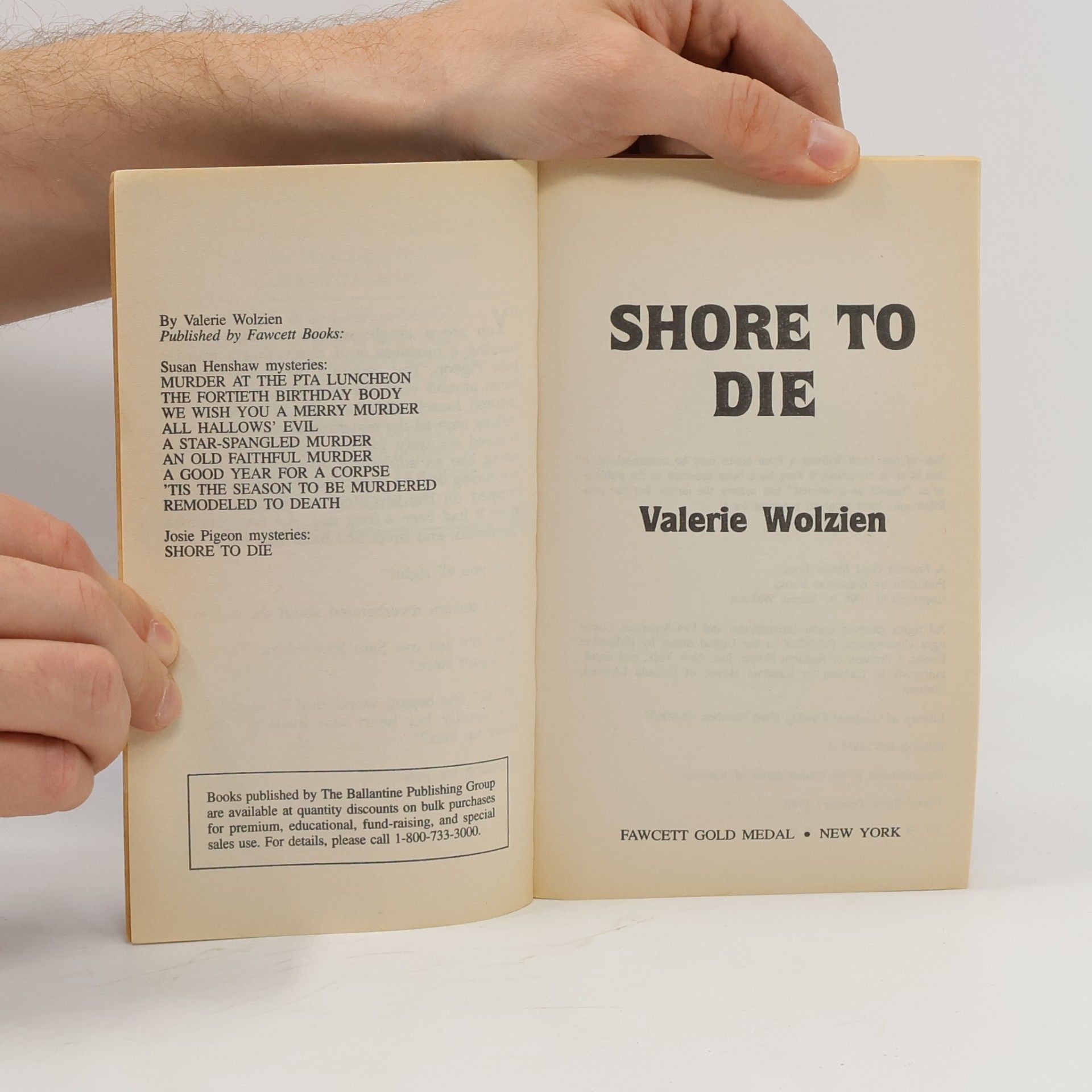 Valerie Wolzien Shore to Die