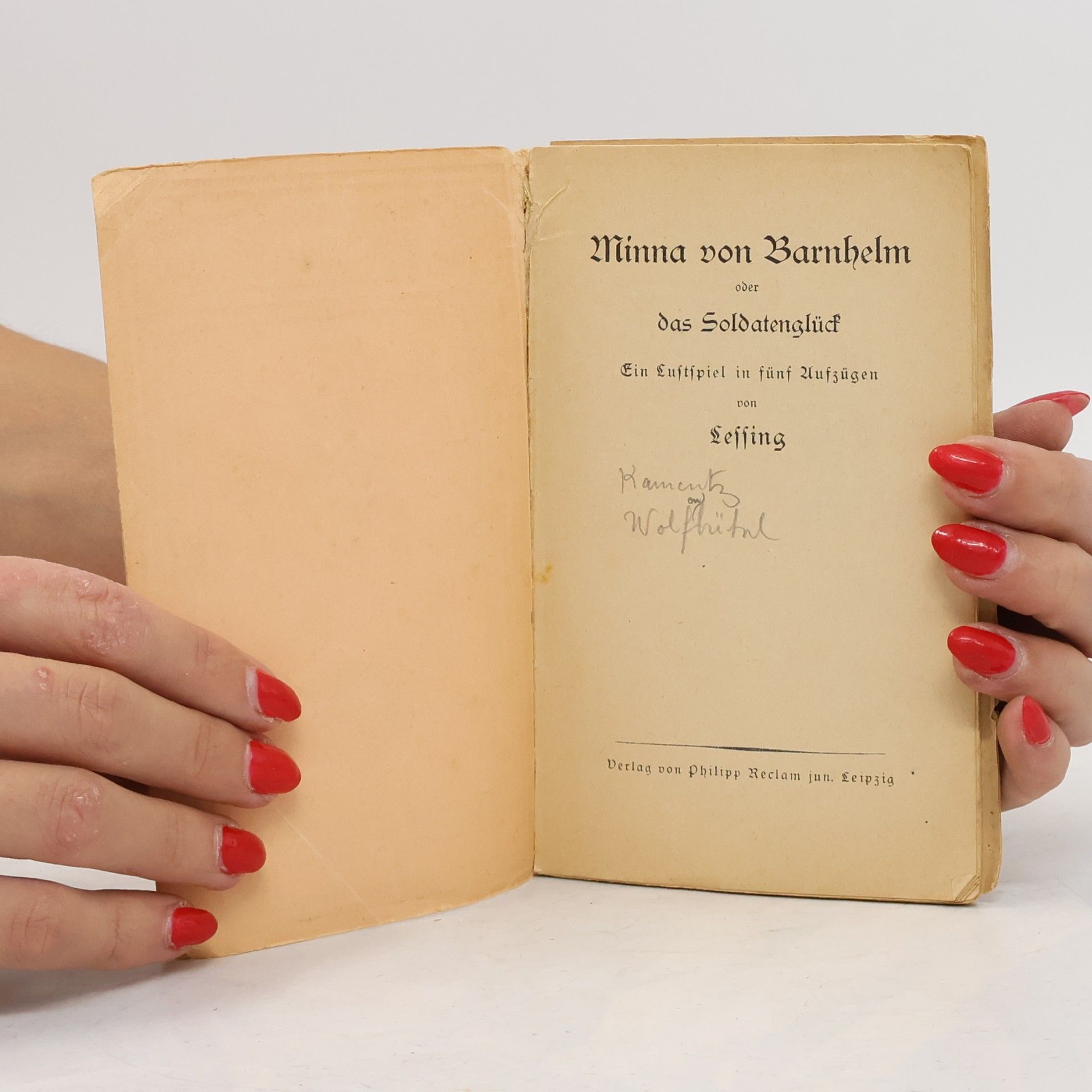 Gotthold Ephraim Lessing Minna von Barnhelm oder das Soldatenglück