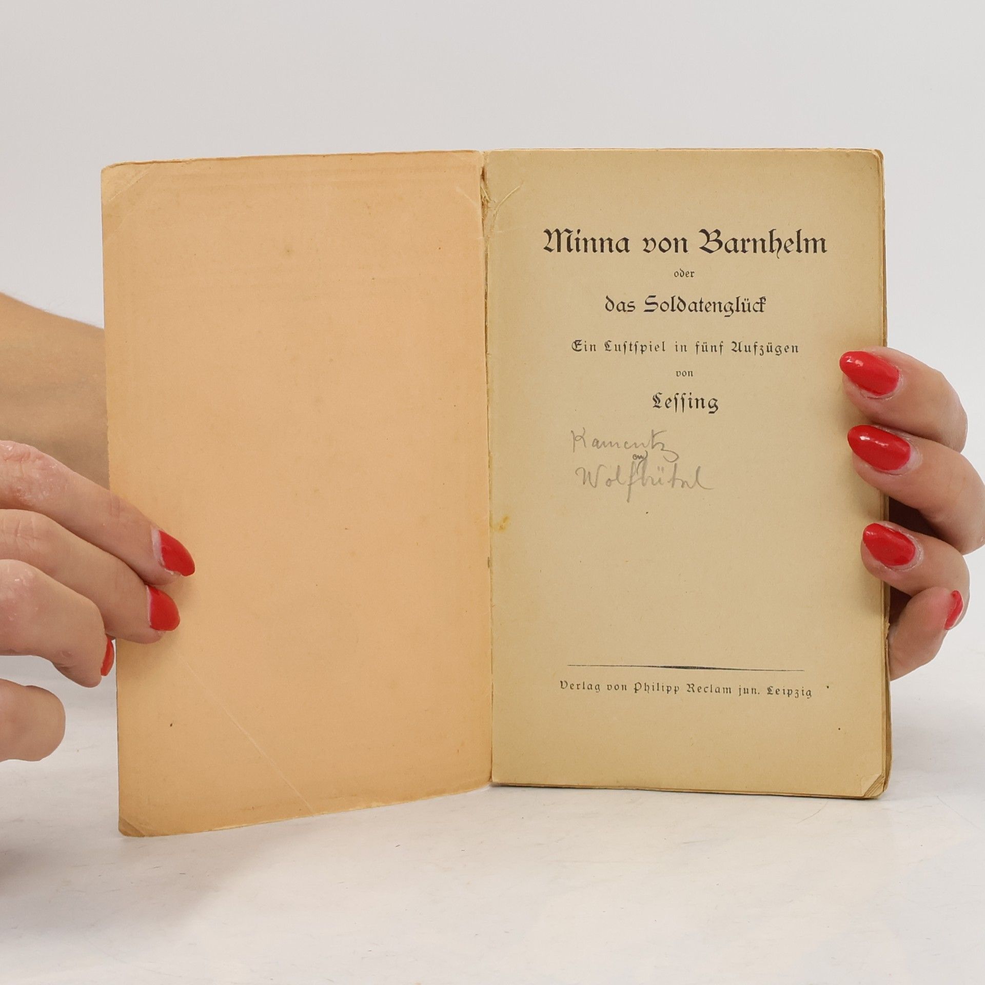 Gotthold Ephraim Lessing Minna von Barnhelm oder das Soldatenglück
