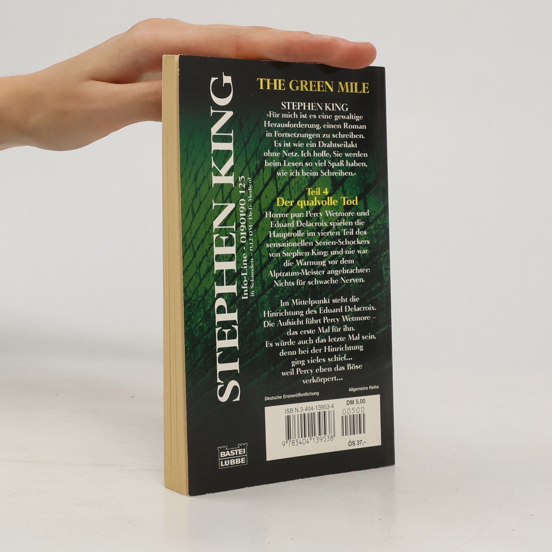 Stephen King The Green Mile. Teil 4, Der qualvolle Tod