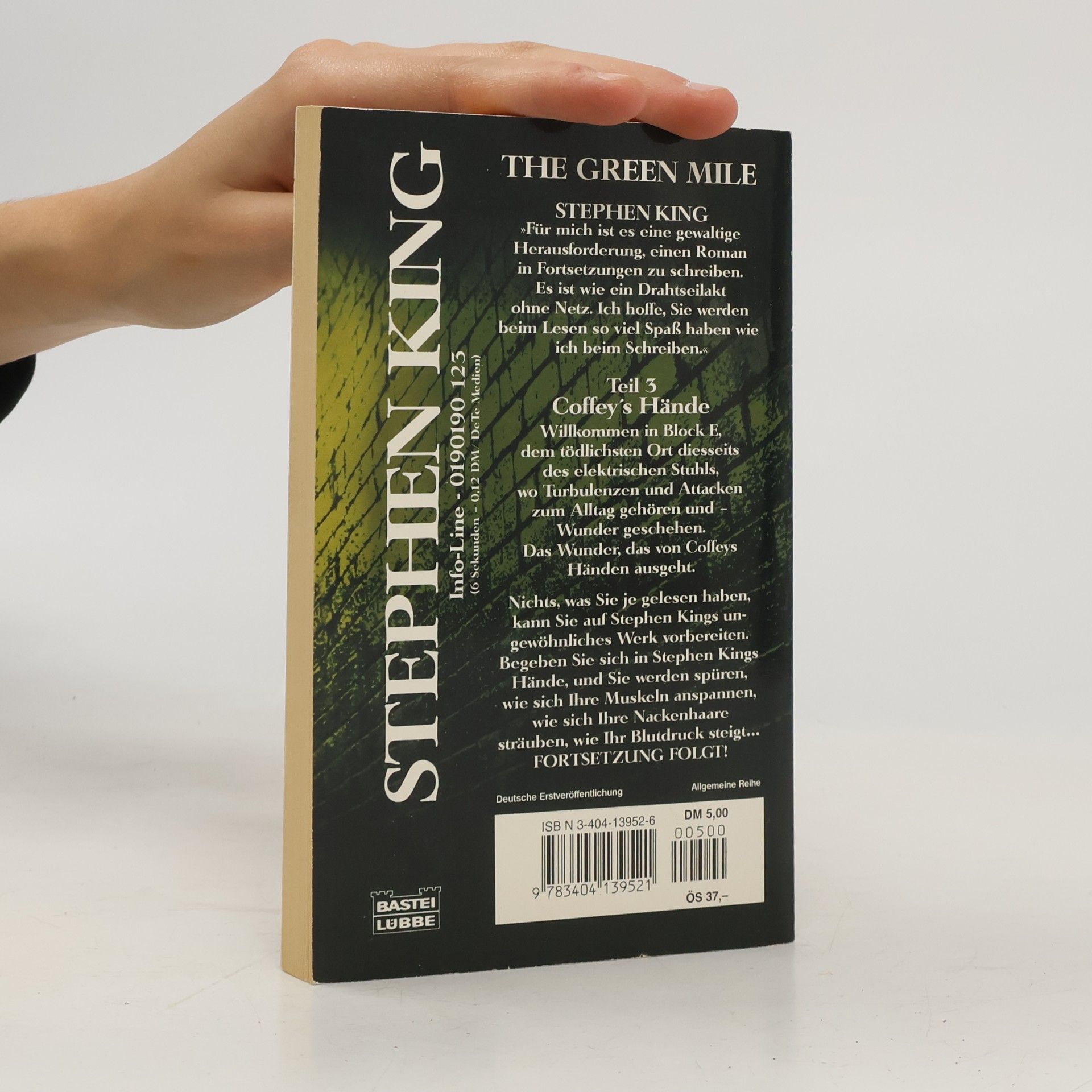 Stephen King The Green Mile. Teil 3, Coffey's Hände