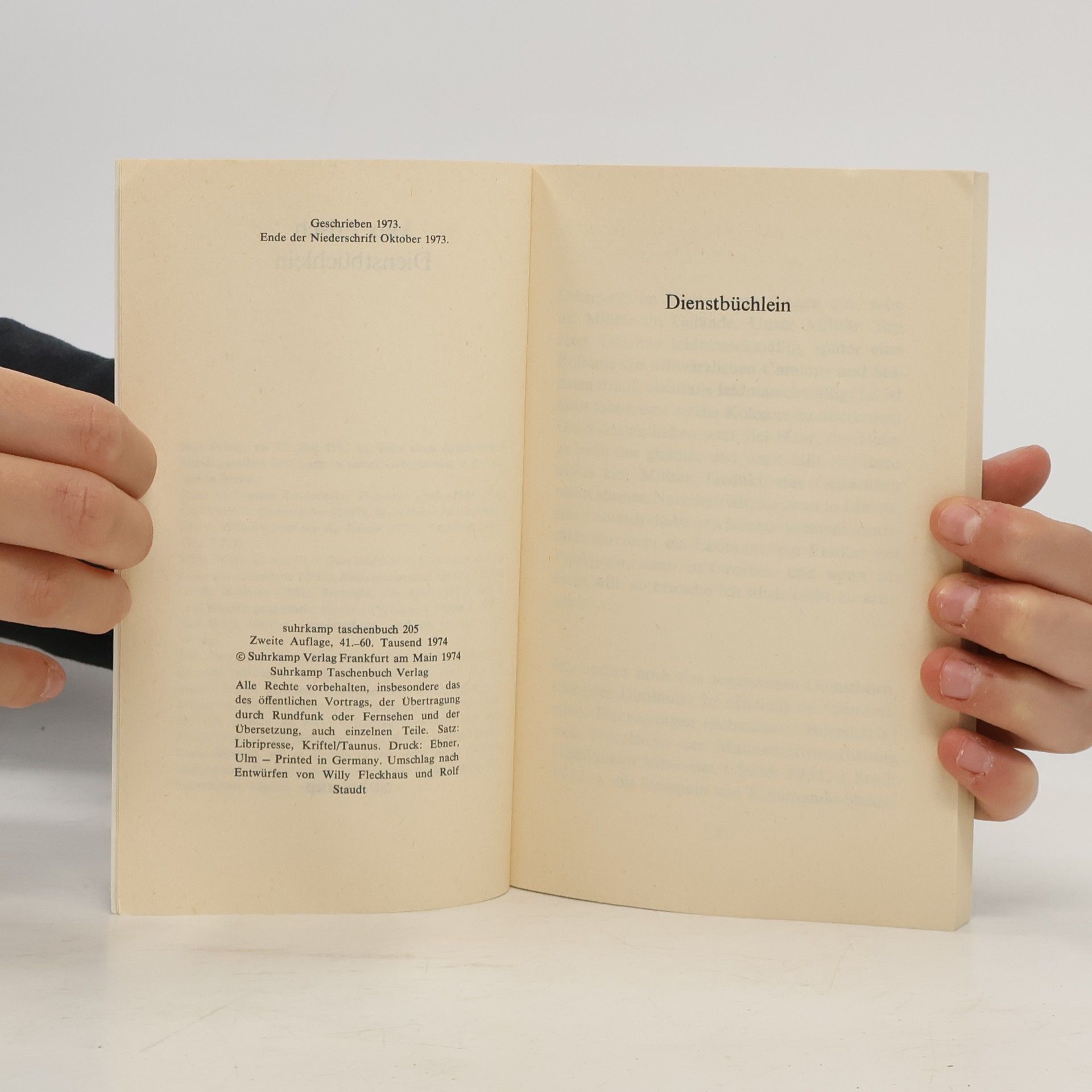 Max Frisch Dienstbüchlein