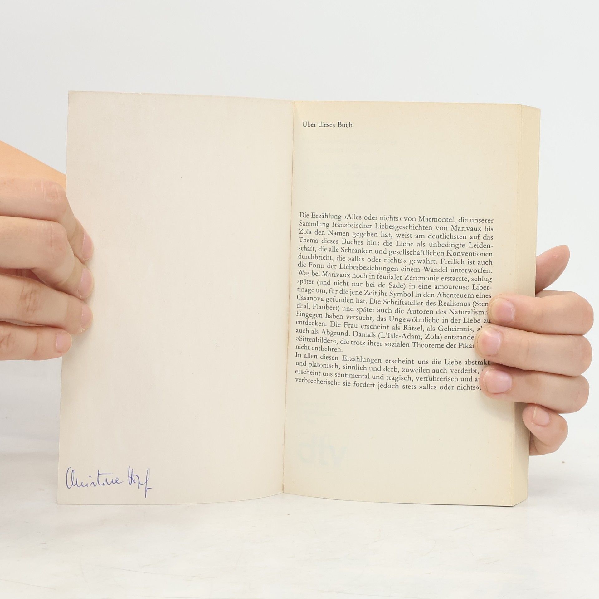 Sigrid von Massenbach Alles oder Nichts. Französische Liebesgeschichten von Marivaux bis Zola
