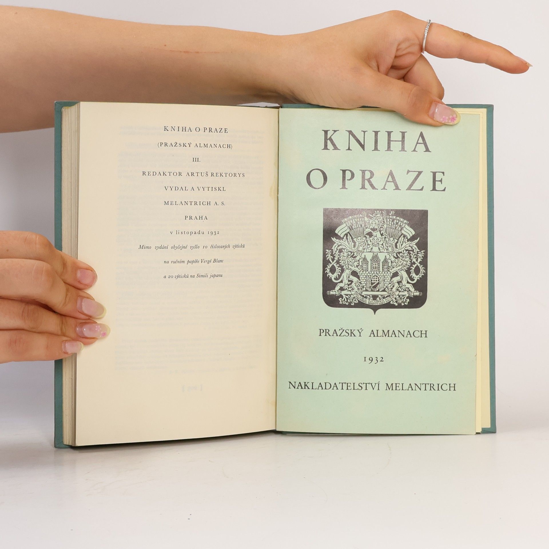 Artuš Rektorys Kniha o Praze (Pražský almanach) III.