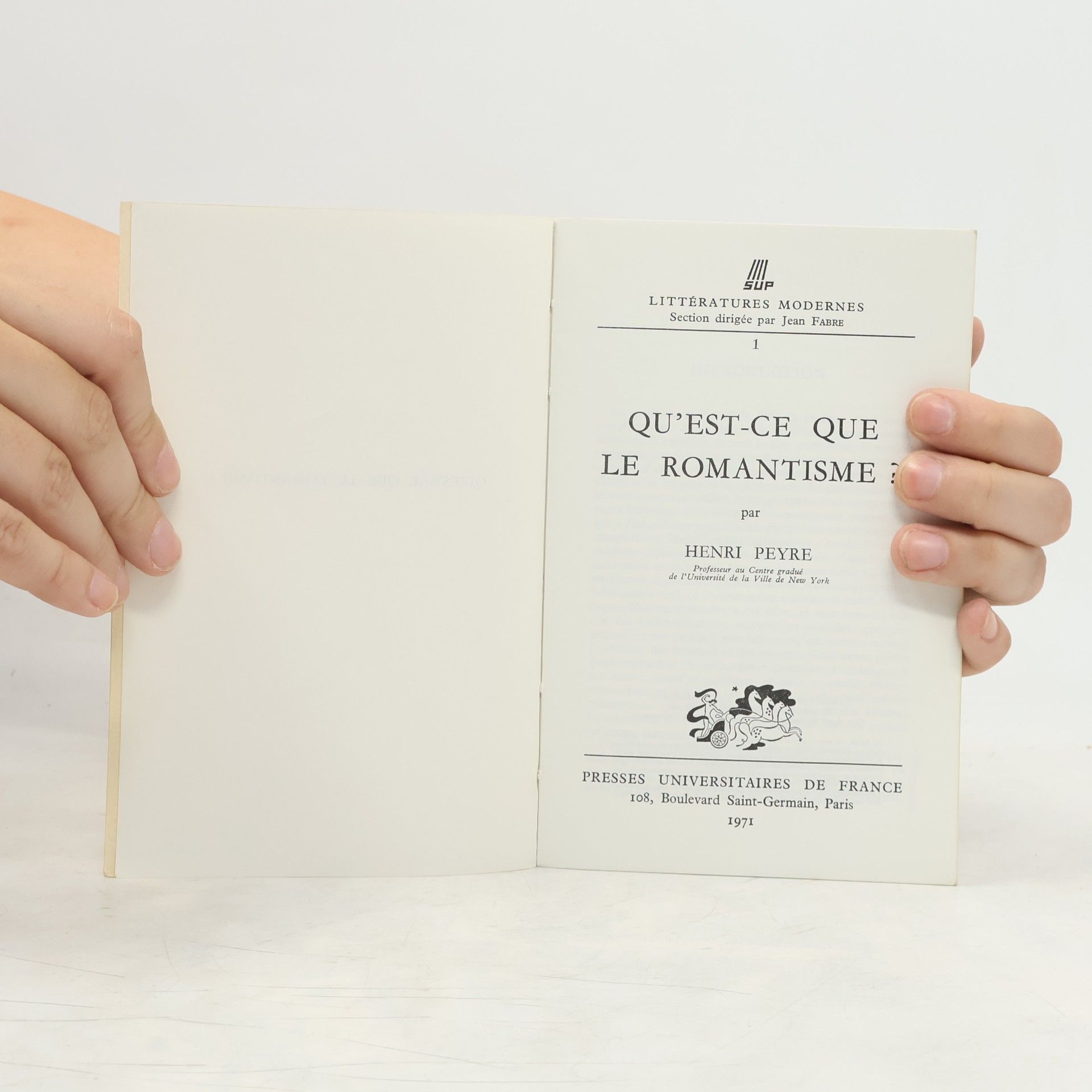 Henri M. Peyre Qu'est-ce que le romantisme?