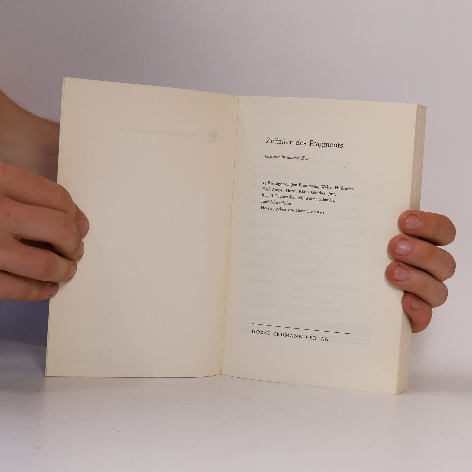 Autorenkollektiv Zeitalter des Fragments