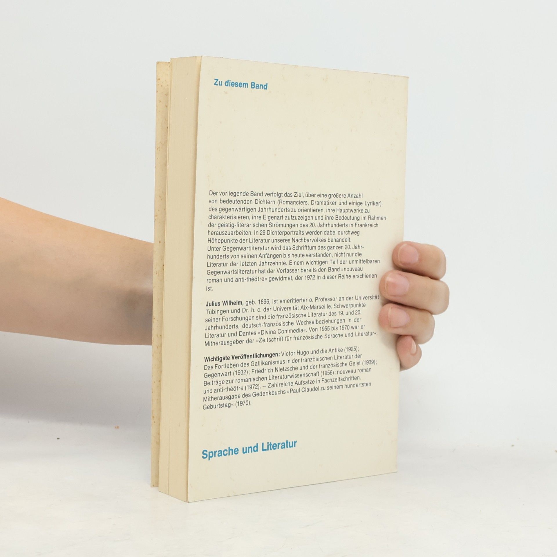 Julius Wilhelm Sprache und Literatur - 93: Französische Gegenwartsliteratur