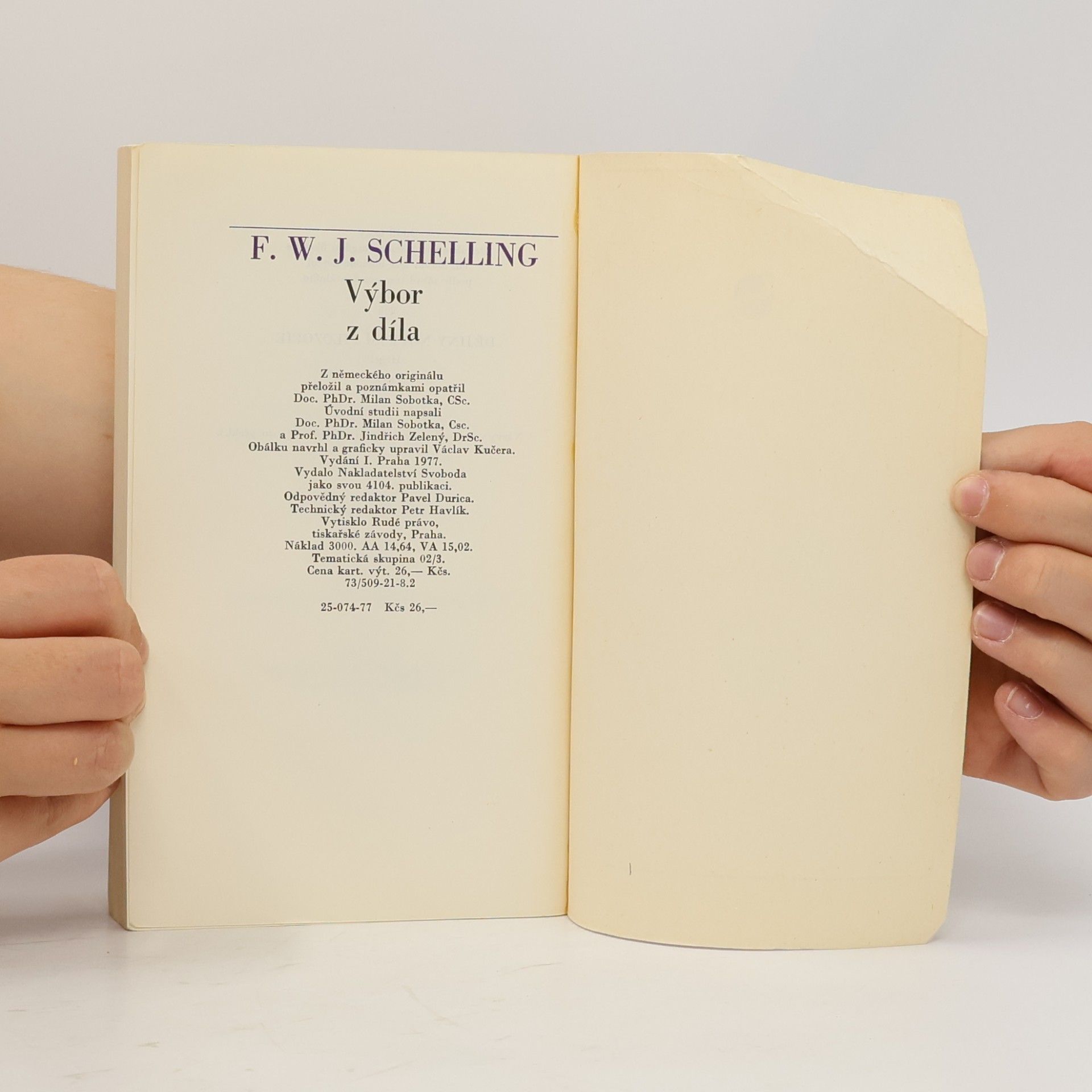 Friedrich Wilhelm Joseph von Schelling Výbor z díla