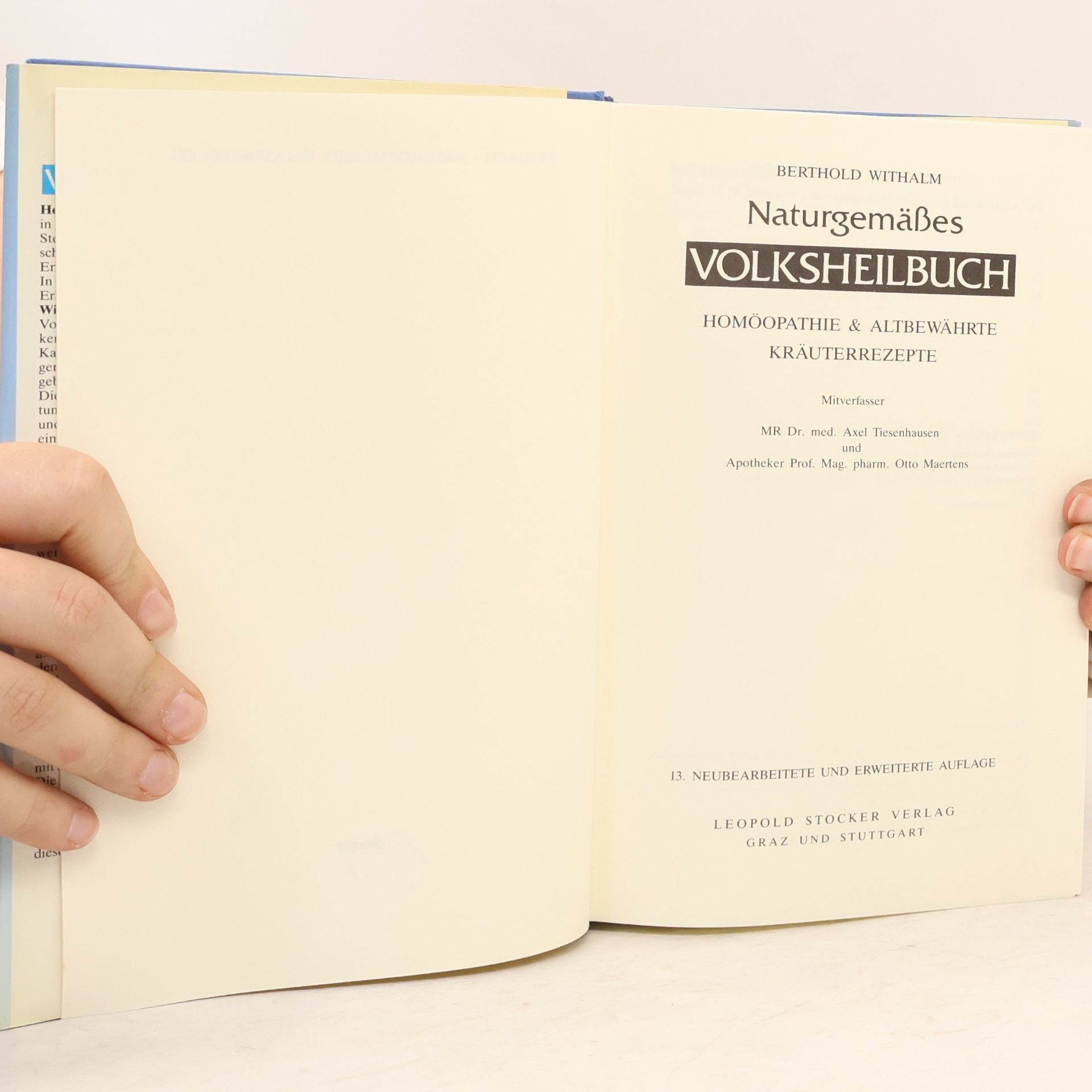 Berthold Withalm Naturgemäßes Volksheilbuch