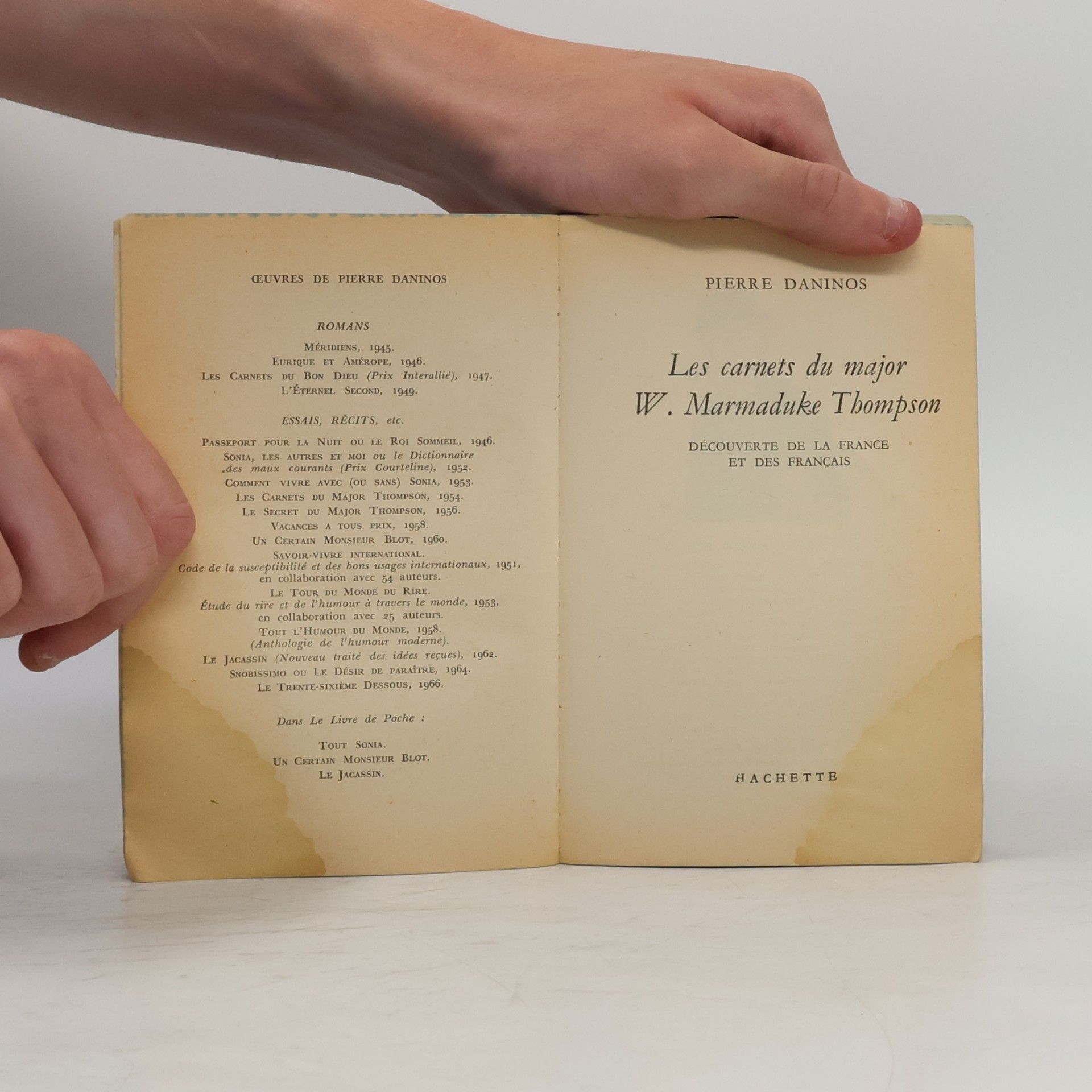 Pierre Daninos Les carnets du major Thompson