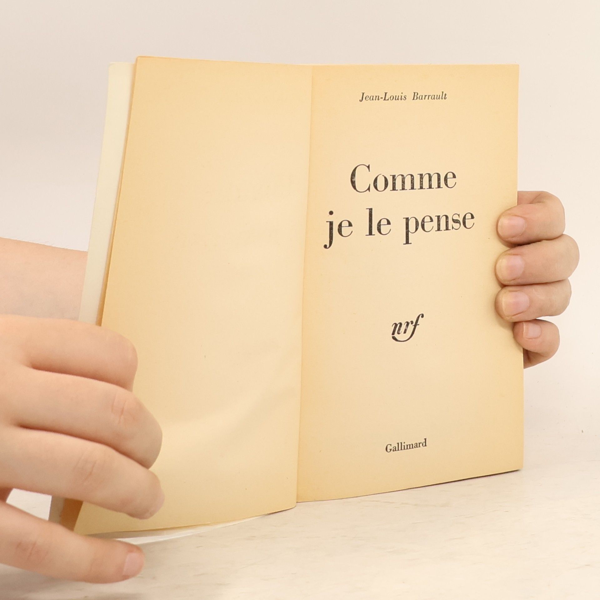Jean-Louis Barrault Comme je le pense
