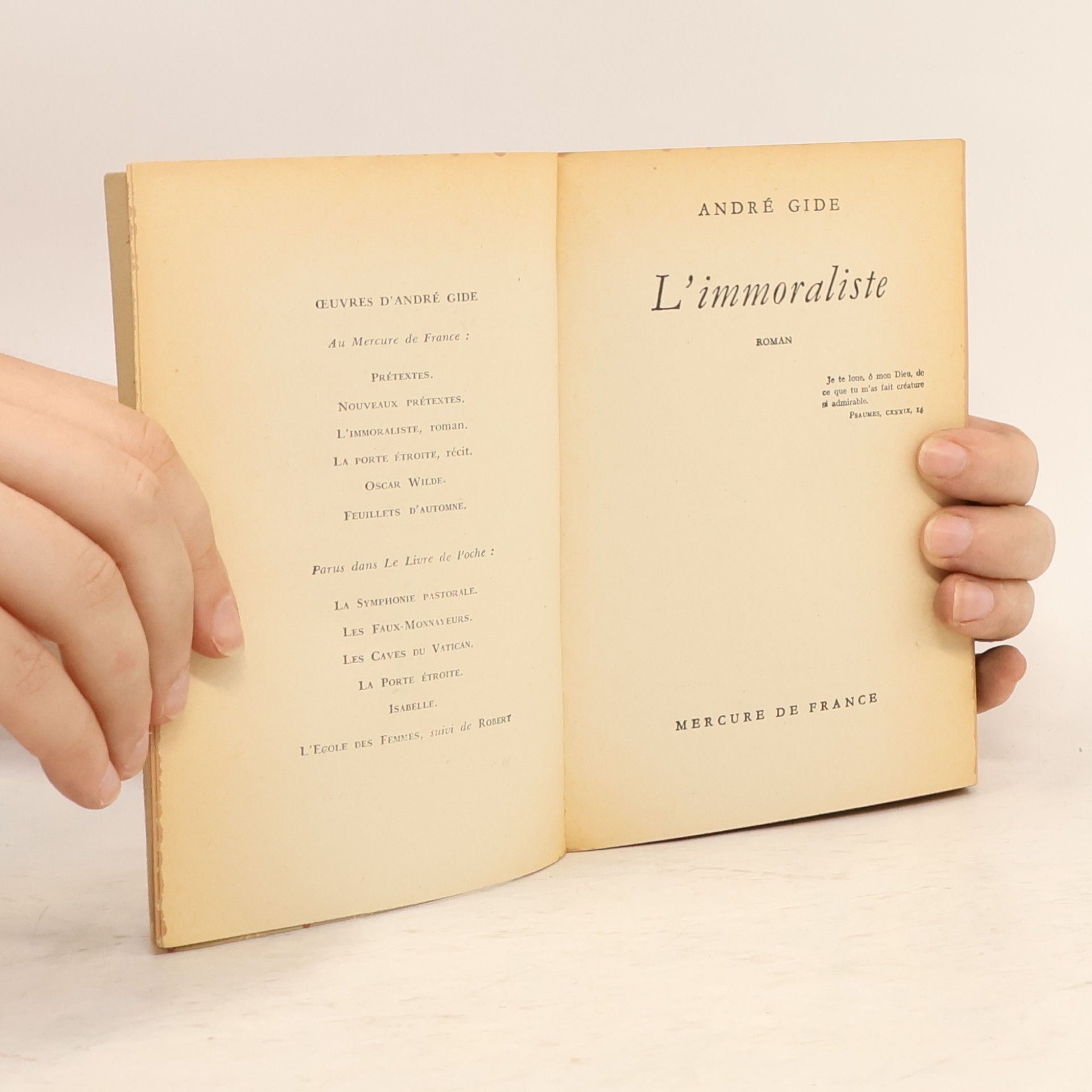 André Gide L'immoraliste