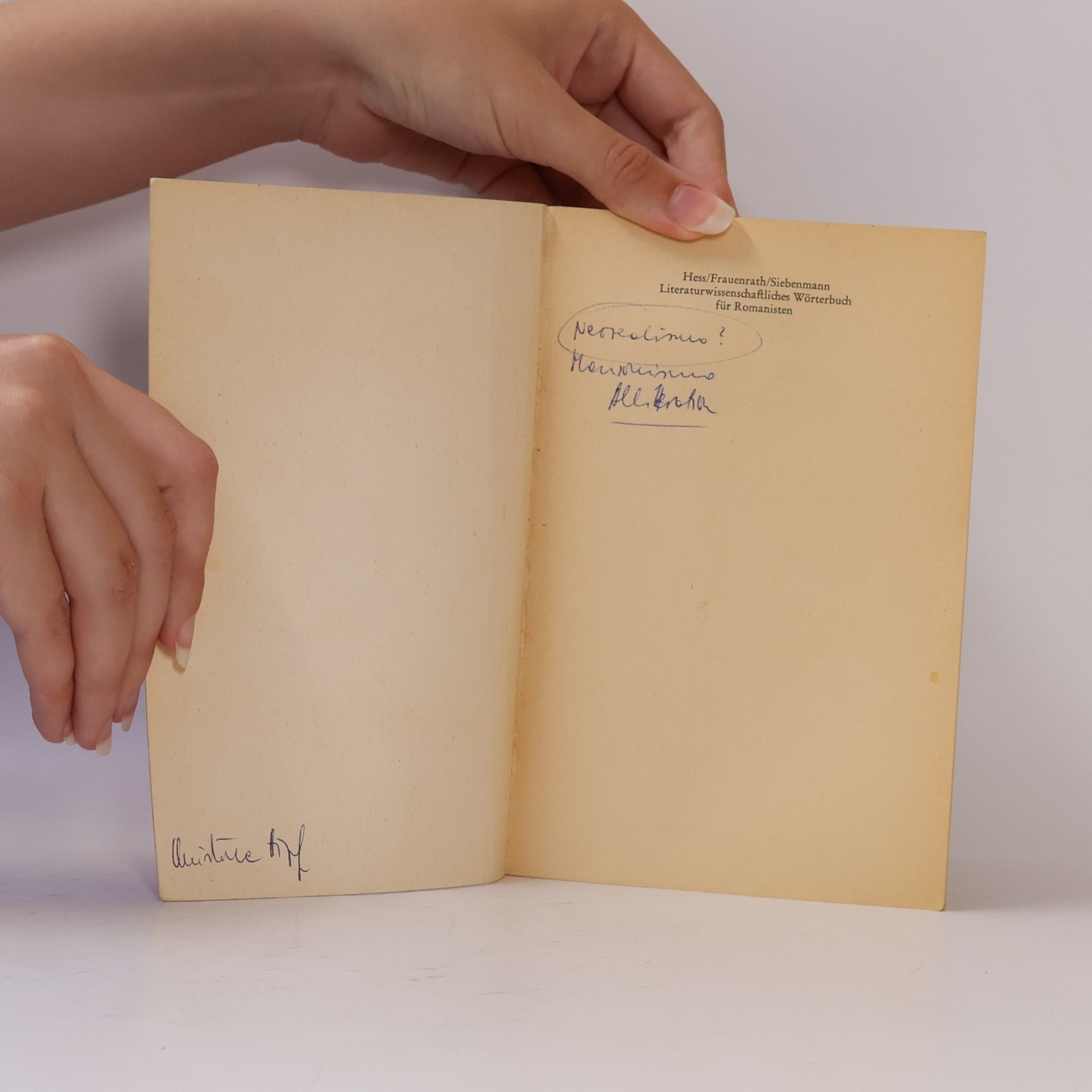 Rainer Hess Literaturwissenschaftliches Wörterbuch für Romanisten