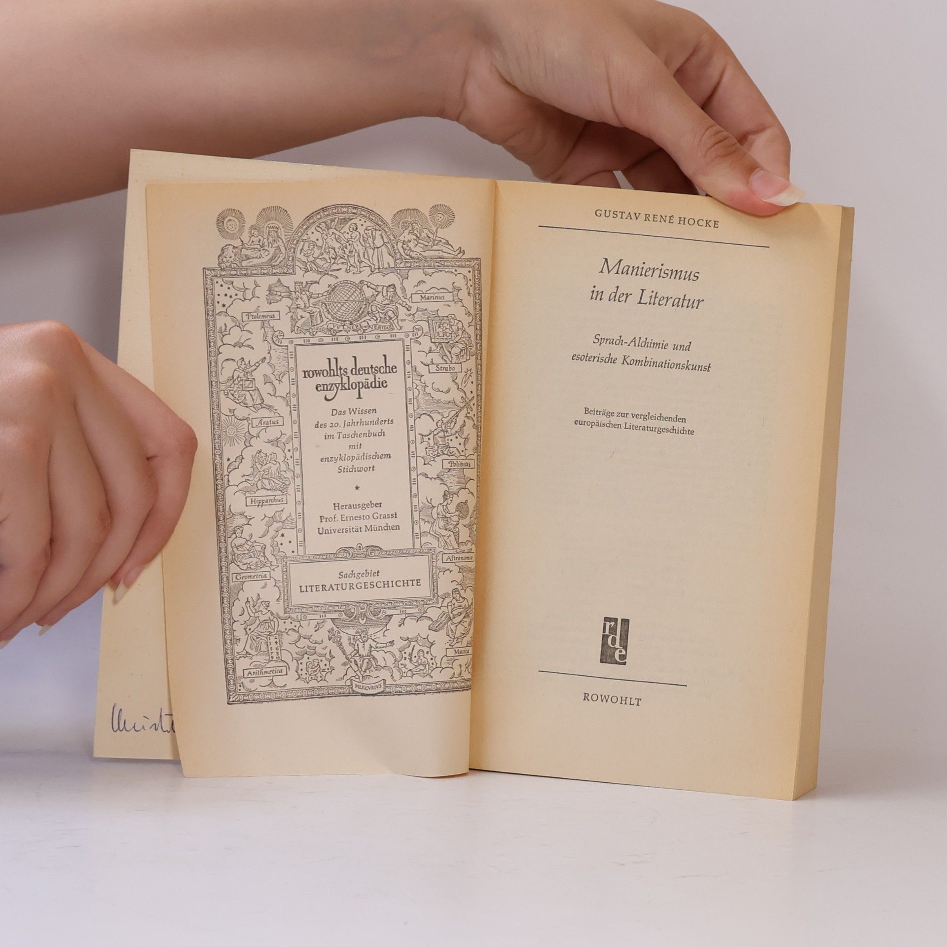 Gustav René Hocke Manierismus in der Literatur