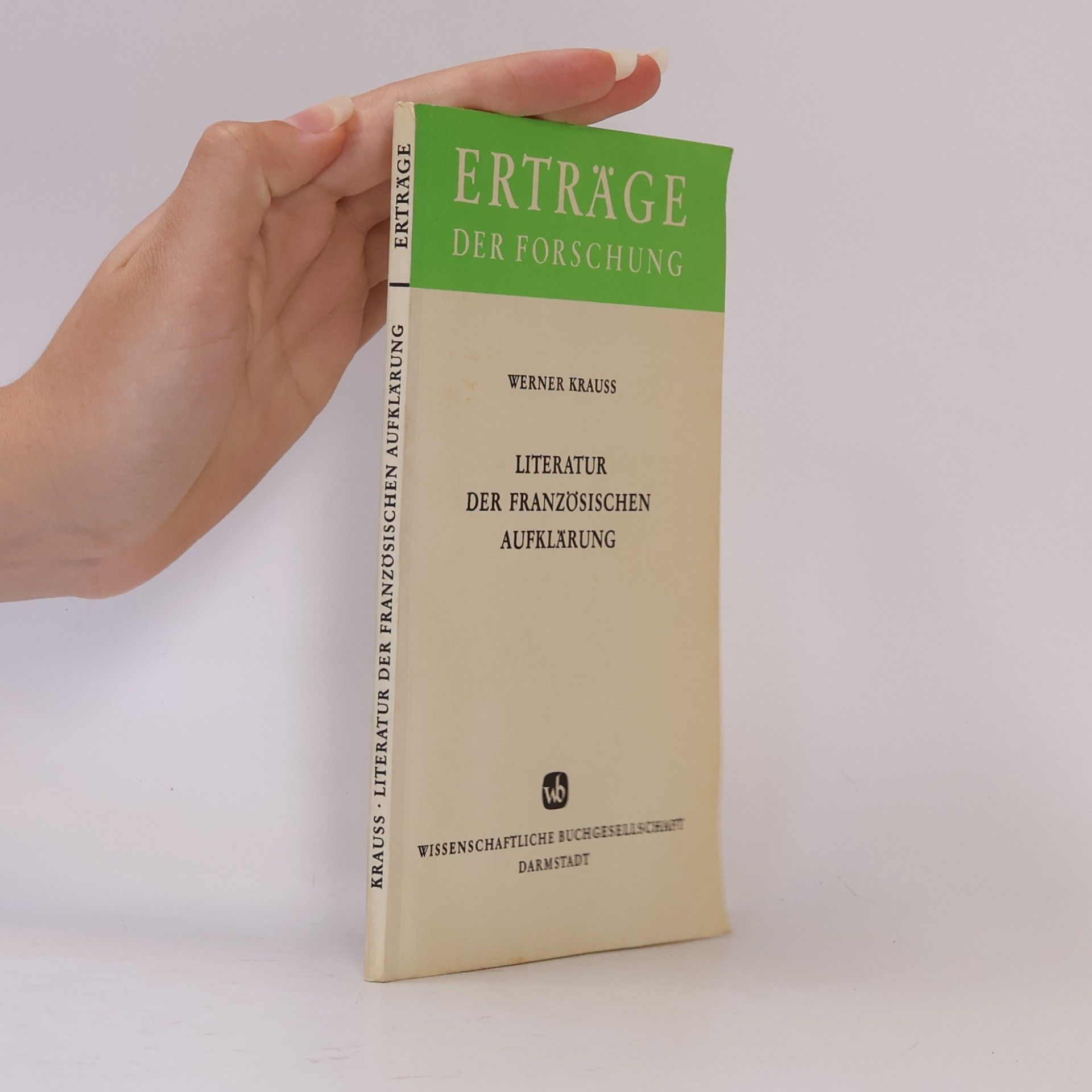 Werner Krauss Literatur der französischen Aufklärung