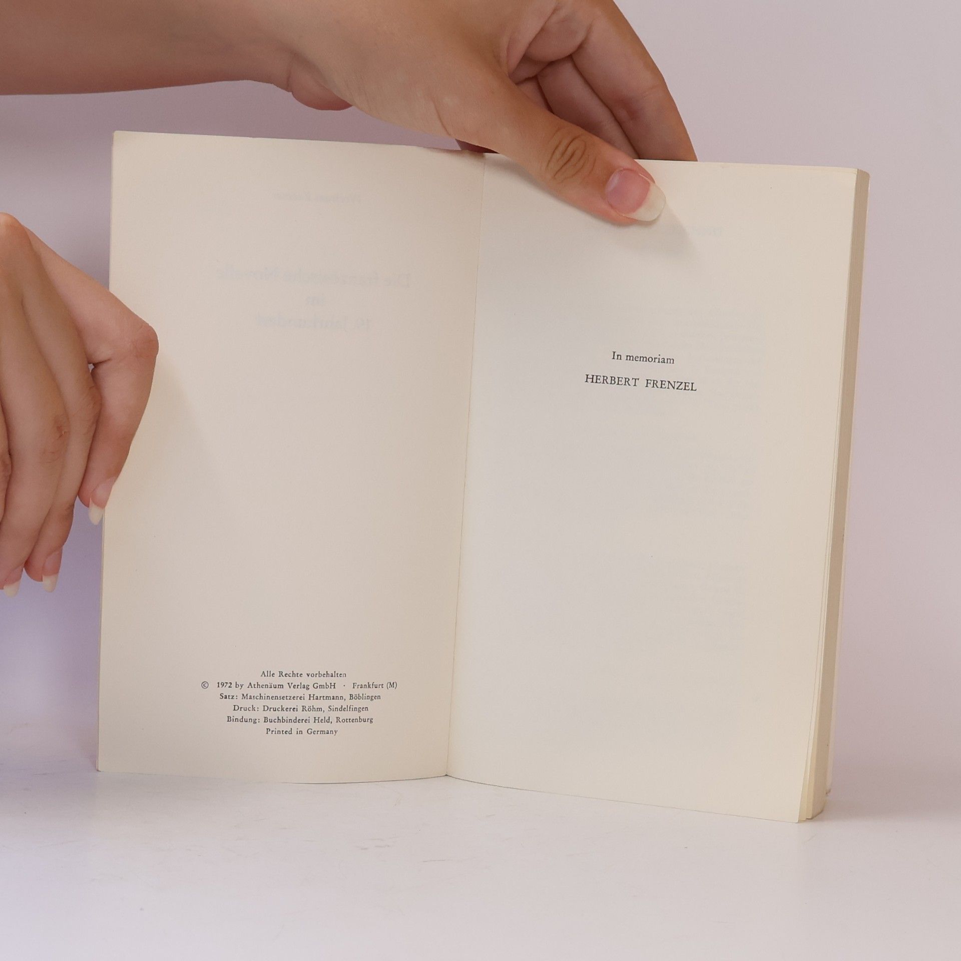 Wolfram Krömer Die französische Novelle im 19. Jahrhundert