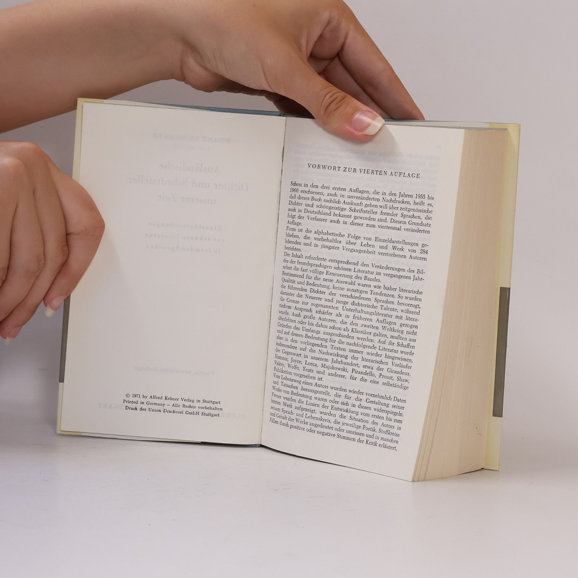 Franz Lennartz Ausländische Dichter und Schriftsteller unserer Zeit