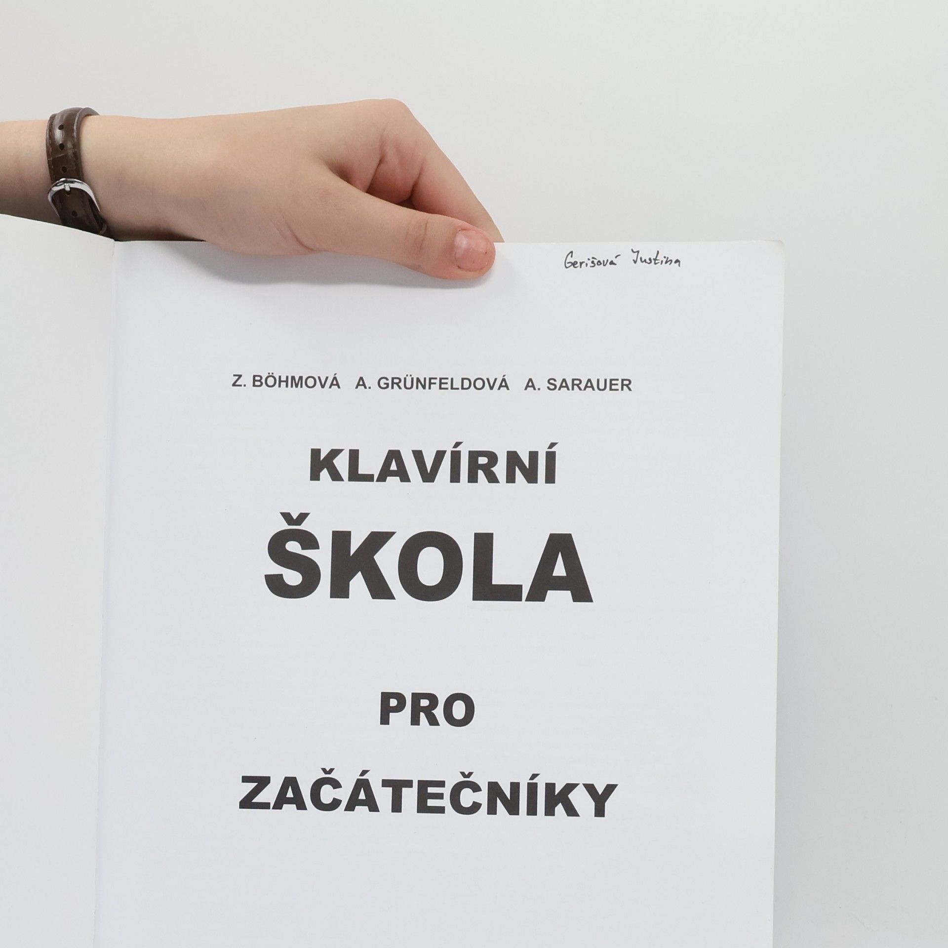 Zdeňka Bohmová Klavírní škola pro začátečníky