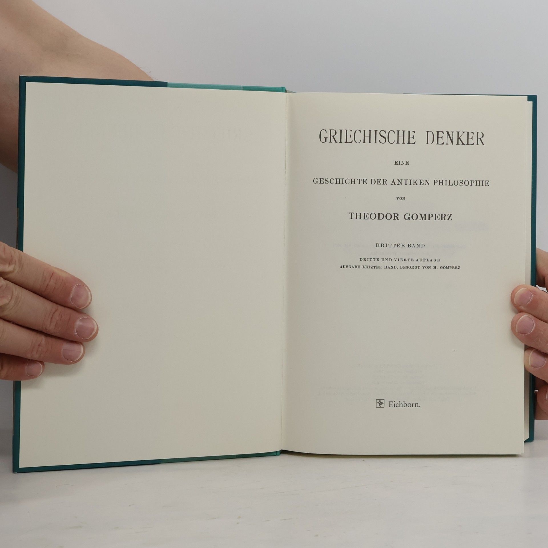 Theodor Gomperz Griechische Denker 1-3