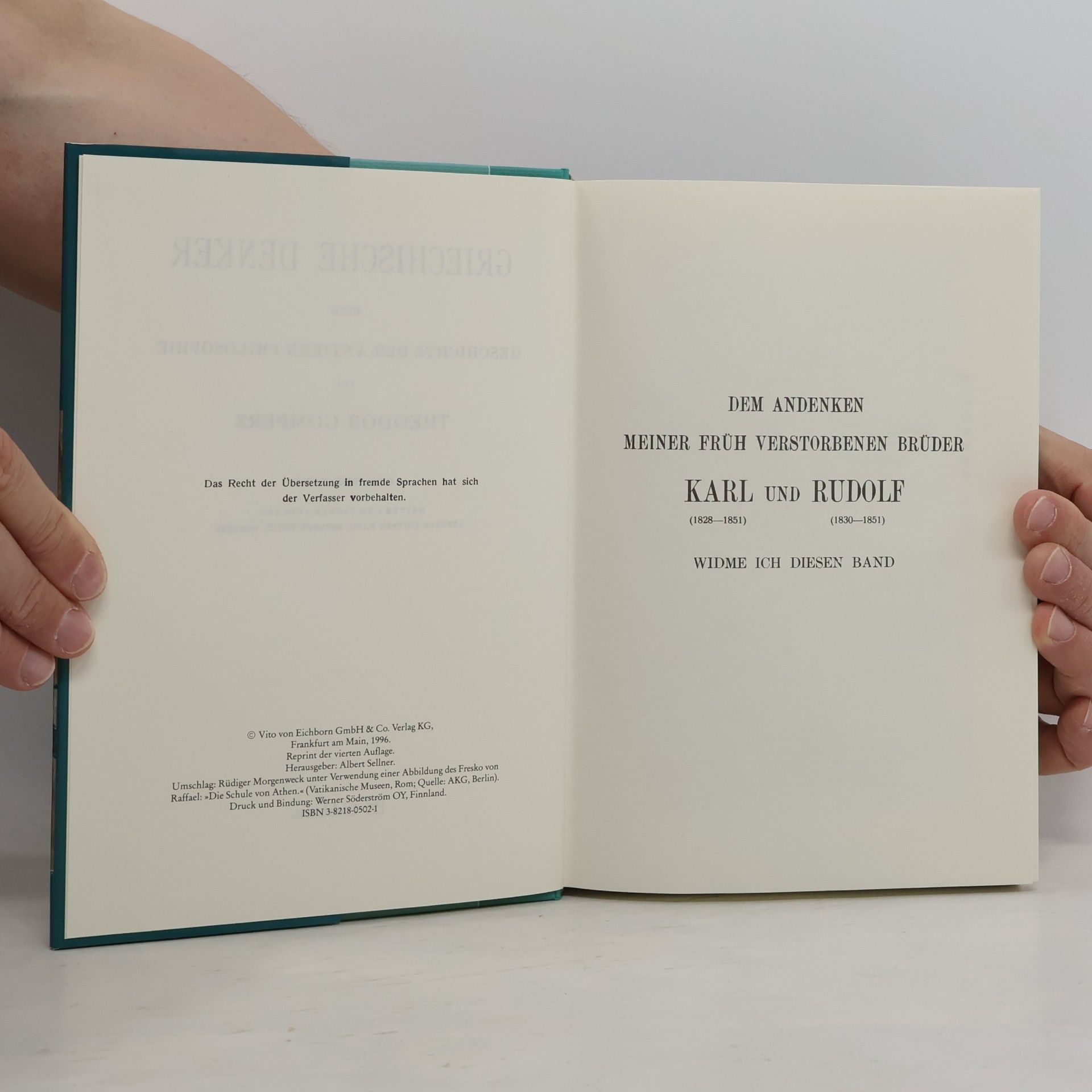 Theodor Gomperz Griechische Denker 1-3