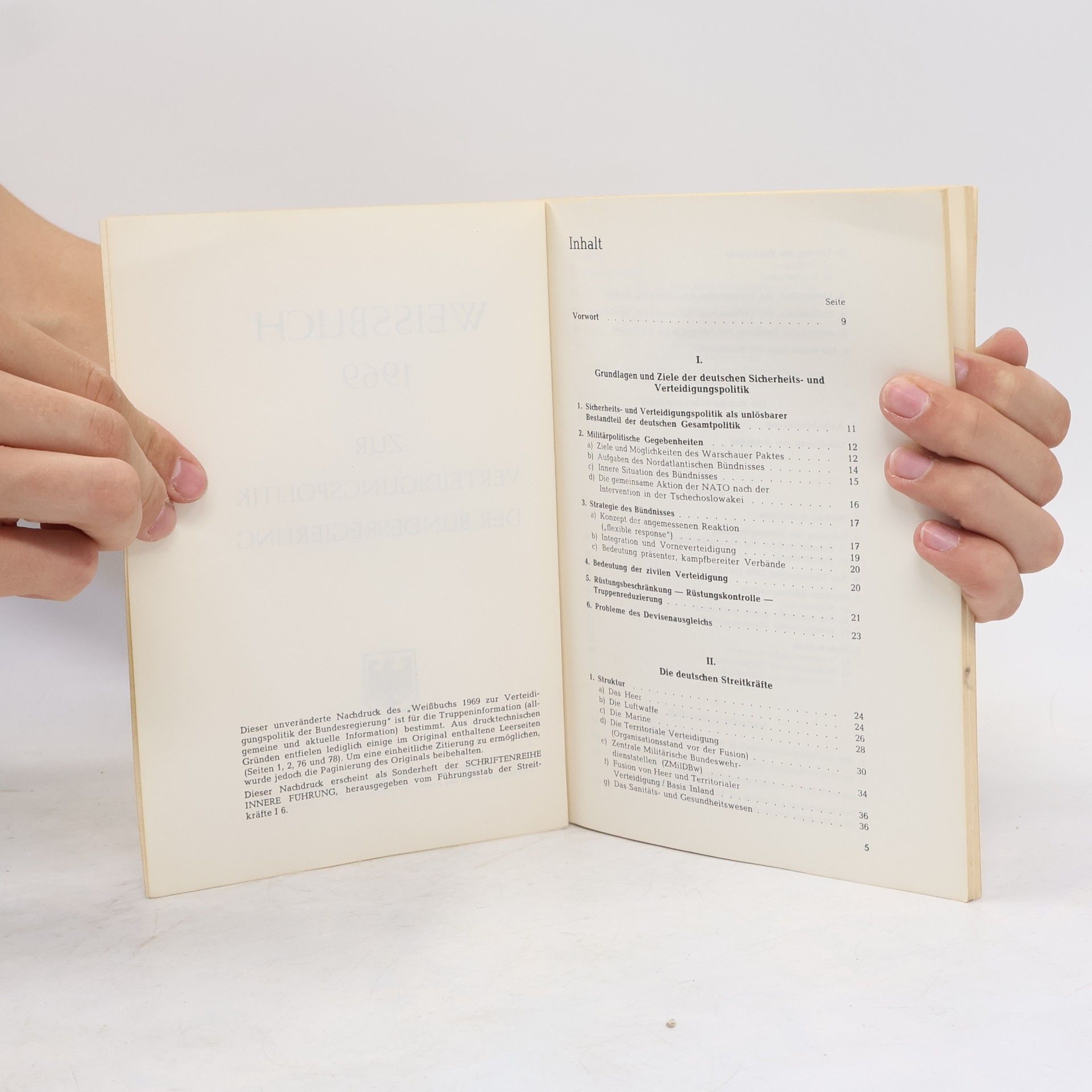 Autorenkollektiv Weissbuch 1969 zur Verteidigungspolitik der Bundesregierung