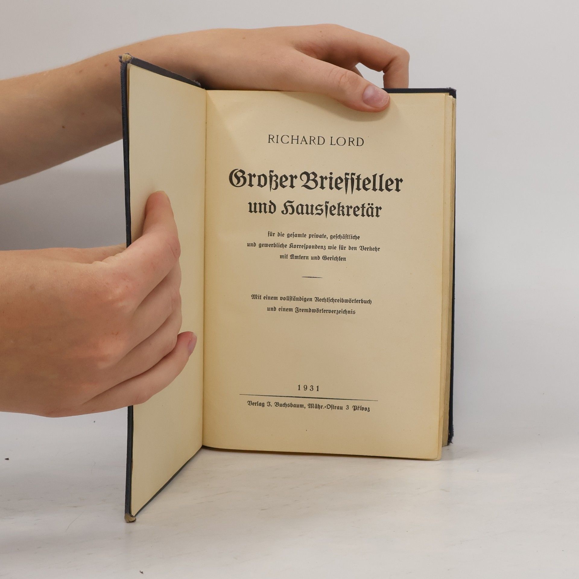 Richard A. Lord Großer Briefsteller und Haussekretär