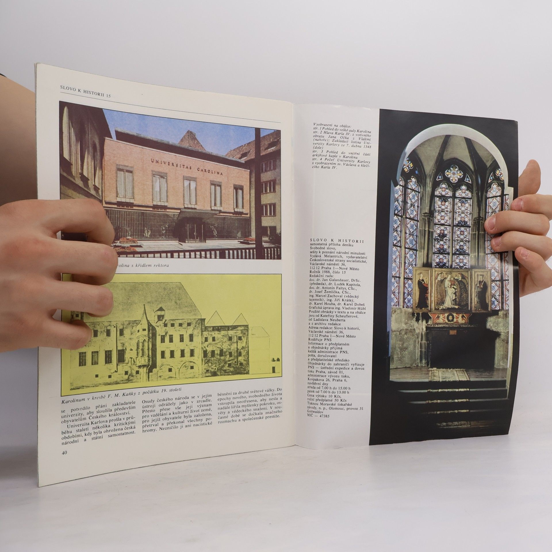 Jiří Spěváček Slovo k historii: Založení Univerzity Karlovy
