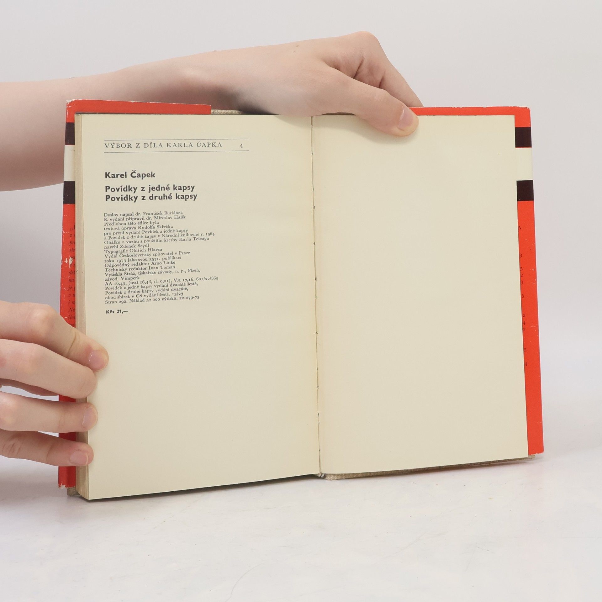 Karel Čapek Povídky z jedné kapsy. Povídky z druhé kapsy