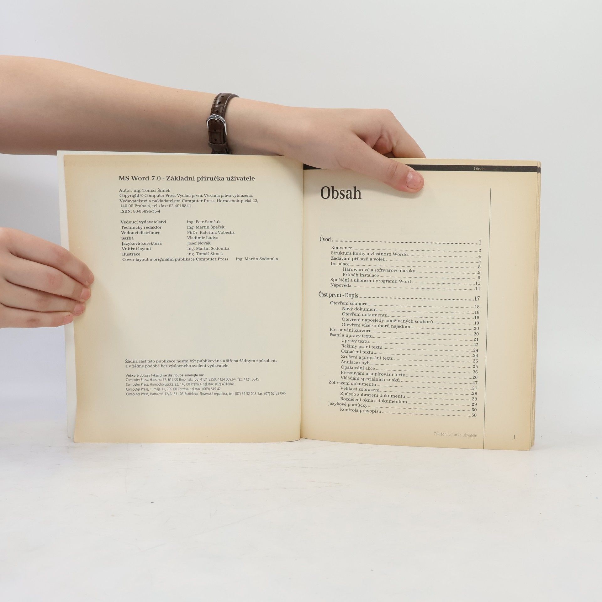 Tomáš Šimek Microsoft Word 7.0 pro Windows 95