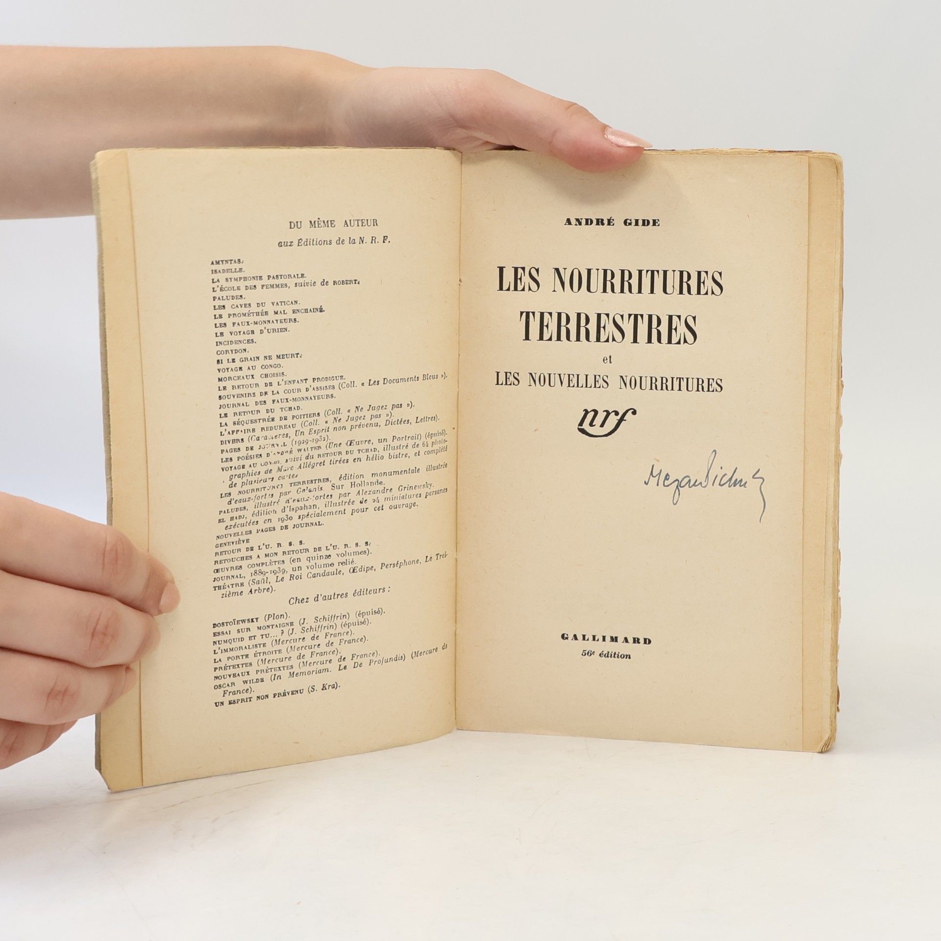 André Gide Les Nourritures Terrestres