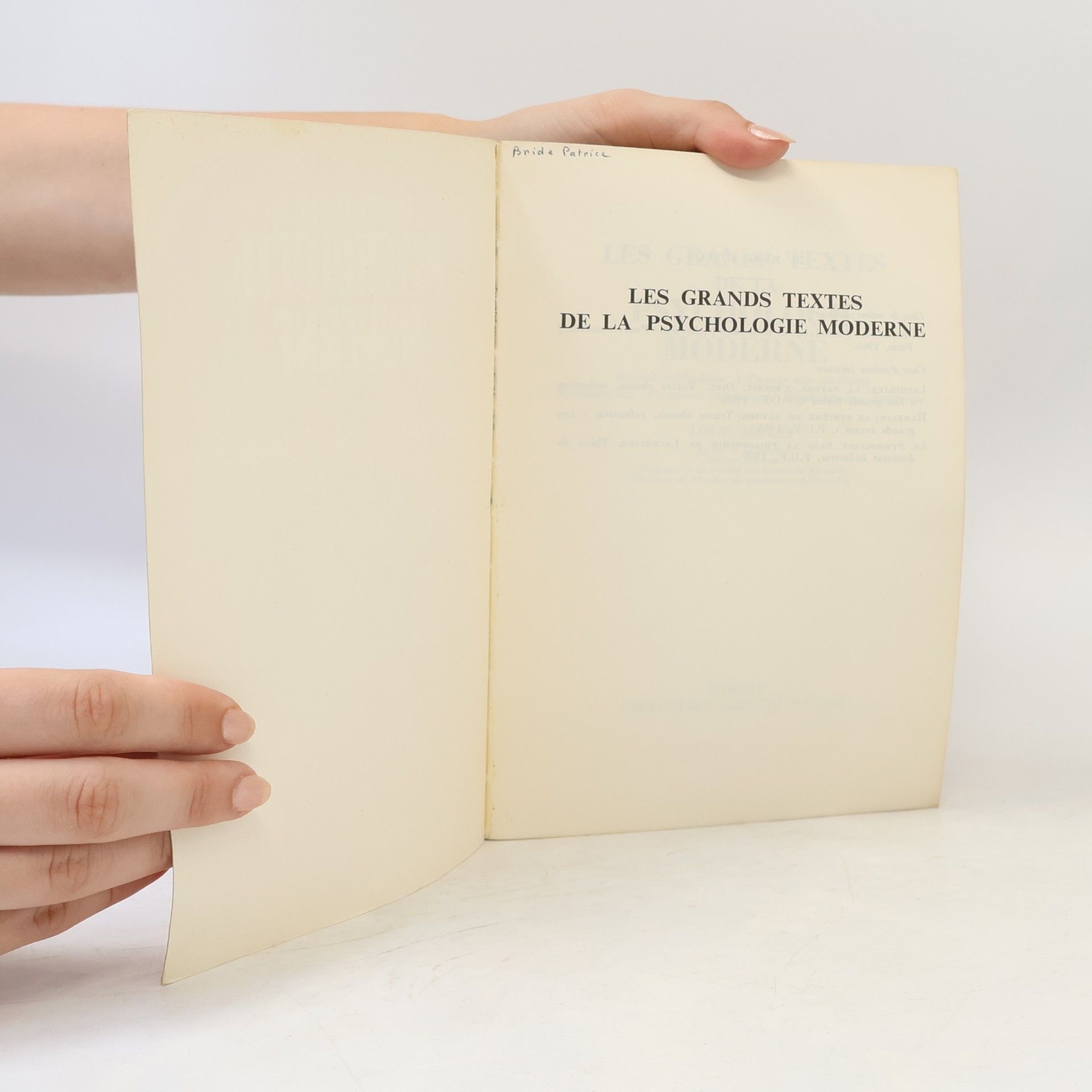 Louis Millet Les grands courants de la psychologie moderne