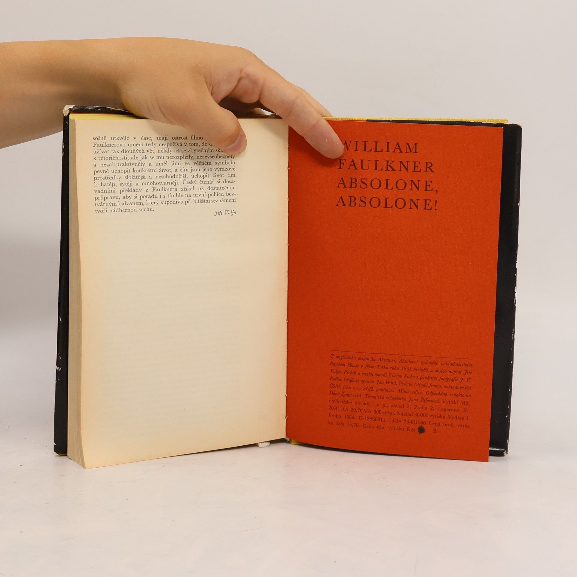 William Faulkner Absolone, Absolone!