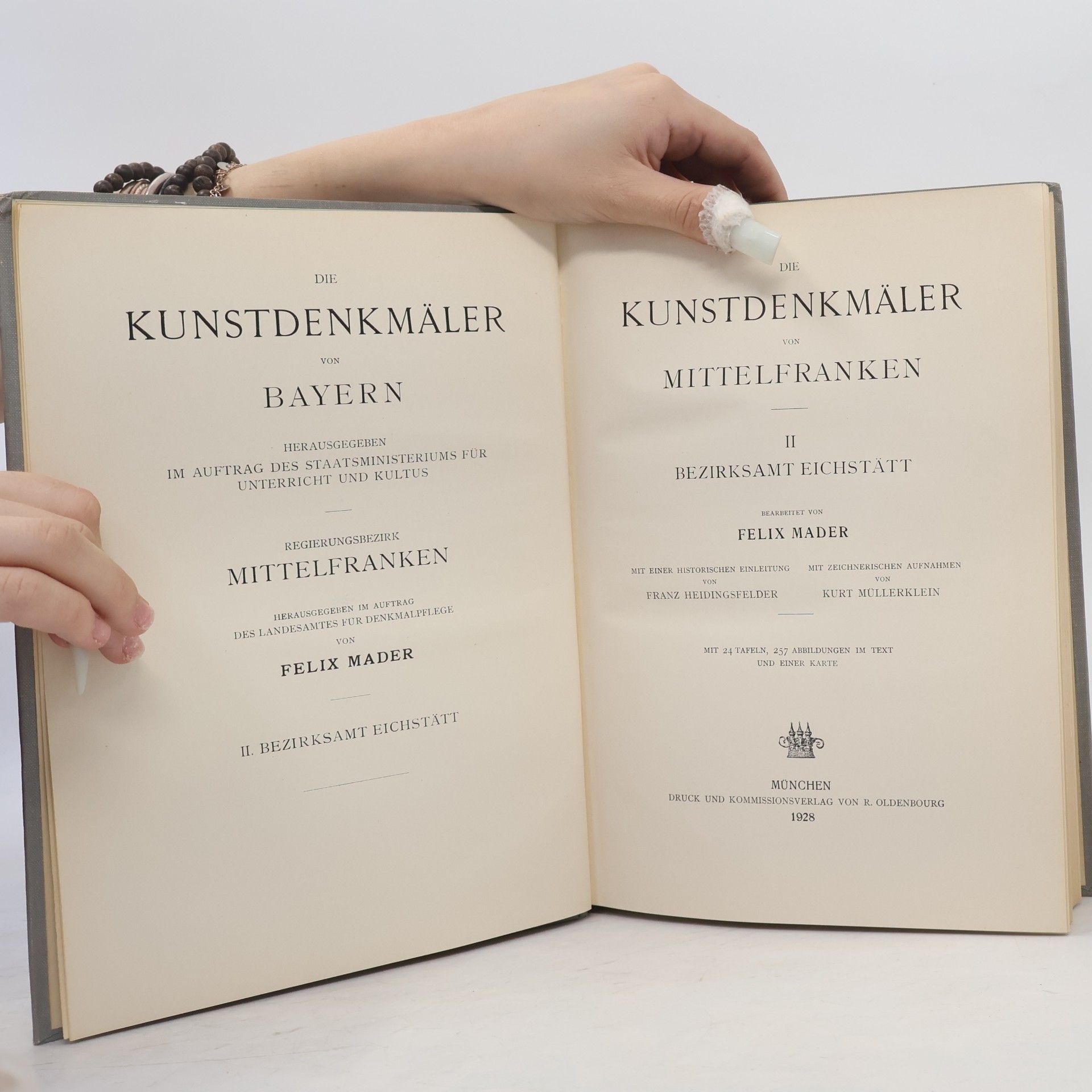 Felix Mader Die Kunstdenkmäler von Bayern. Mitellfranken II.