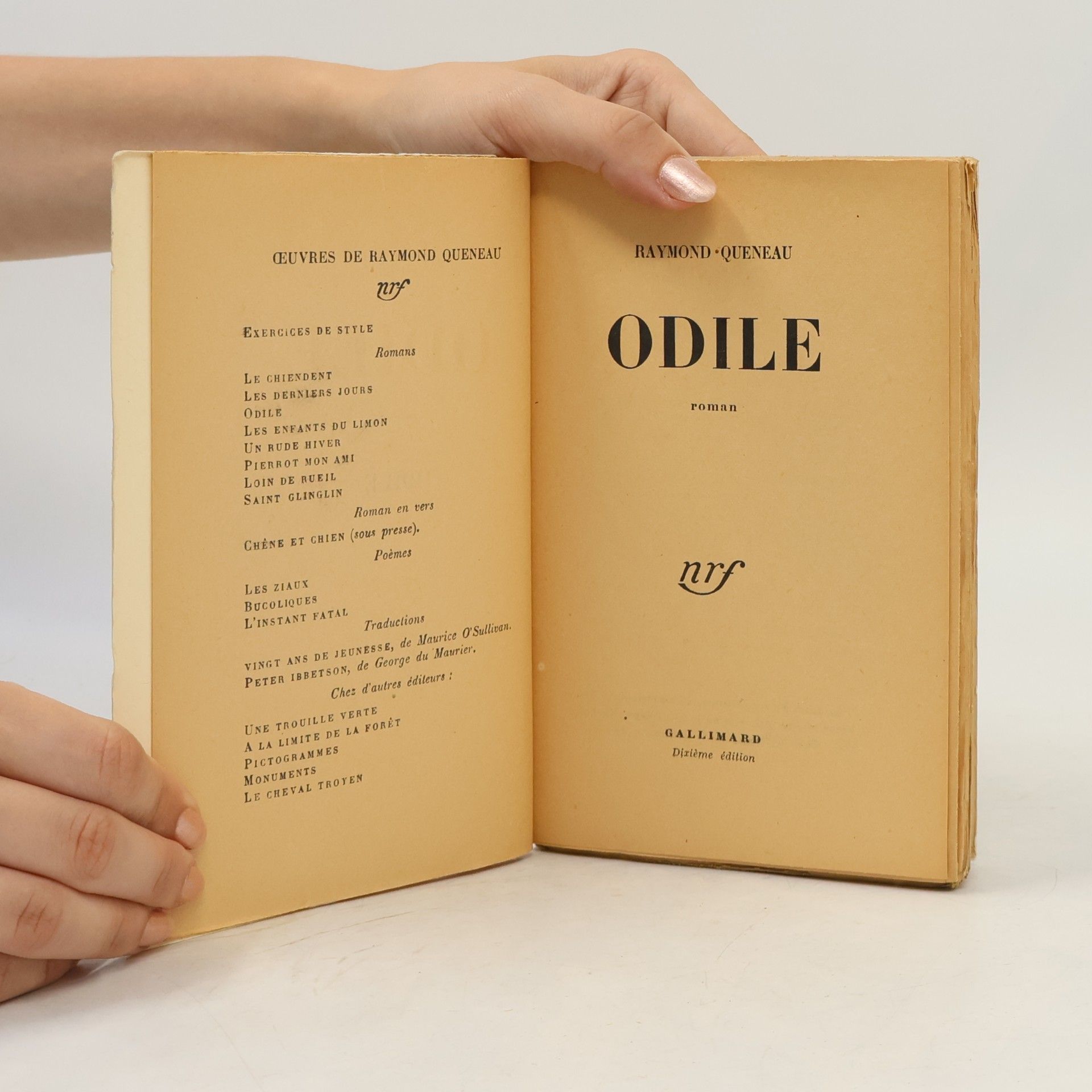Raymond Queneau Odile