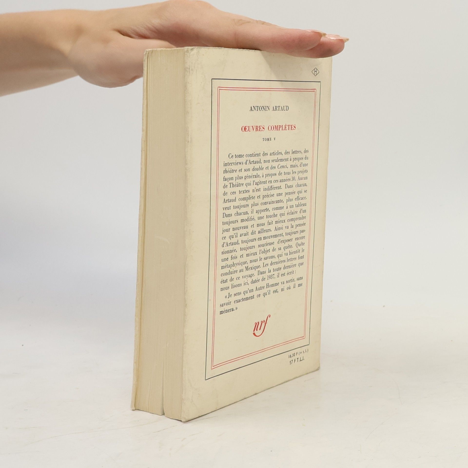 Antonin Artaud Œuvres complètes V.